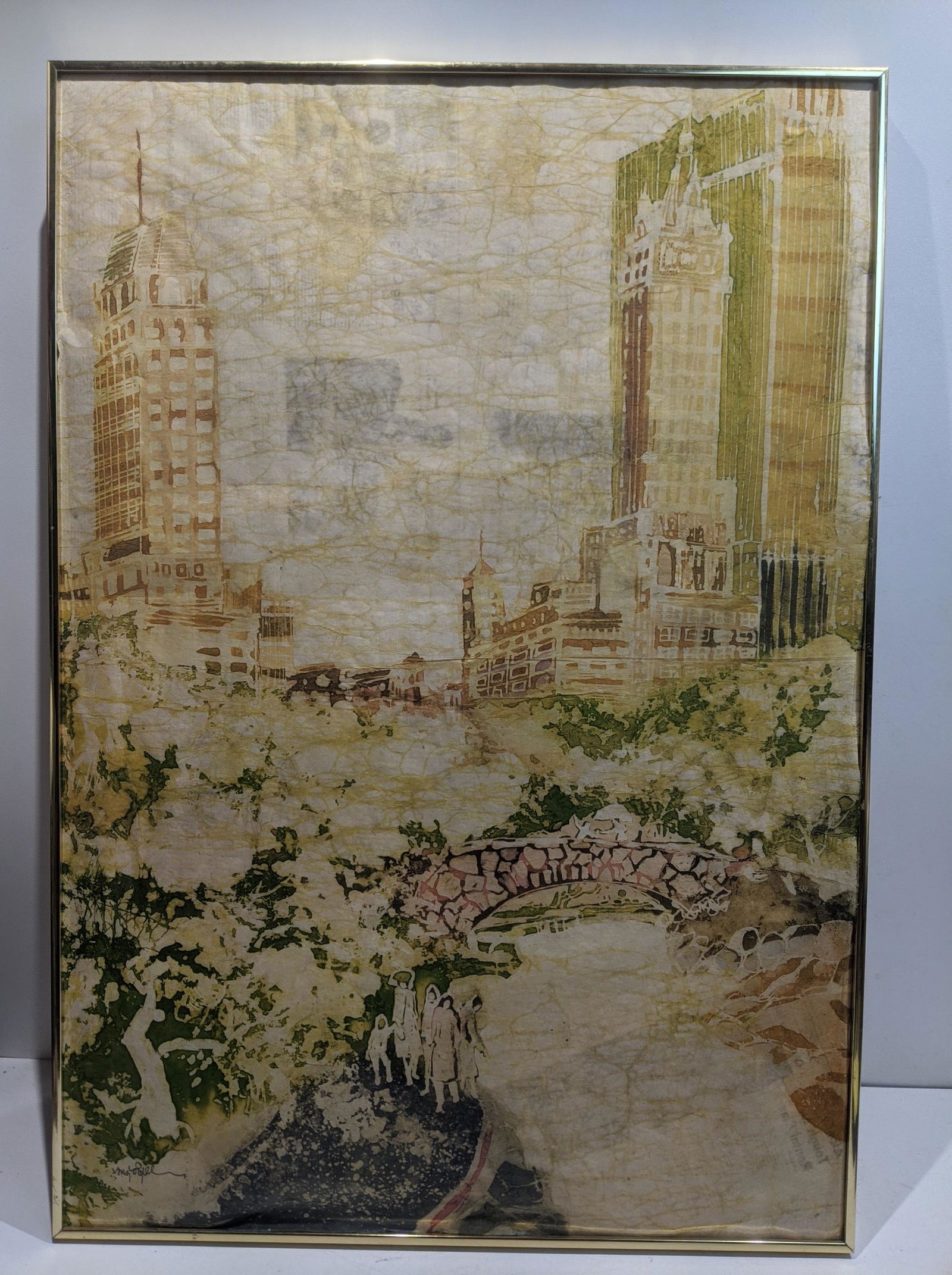 Signed Central Park NY Watercolor Painting (1 of 12)