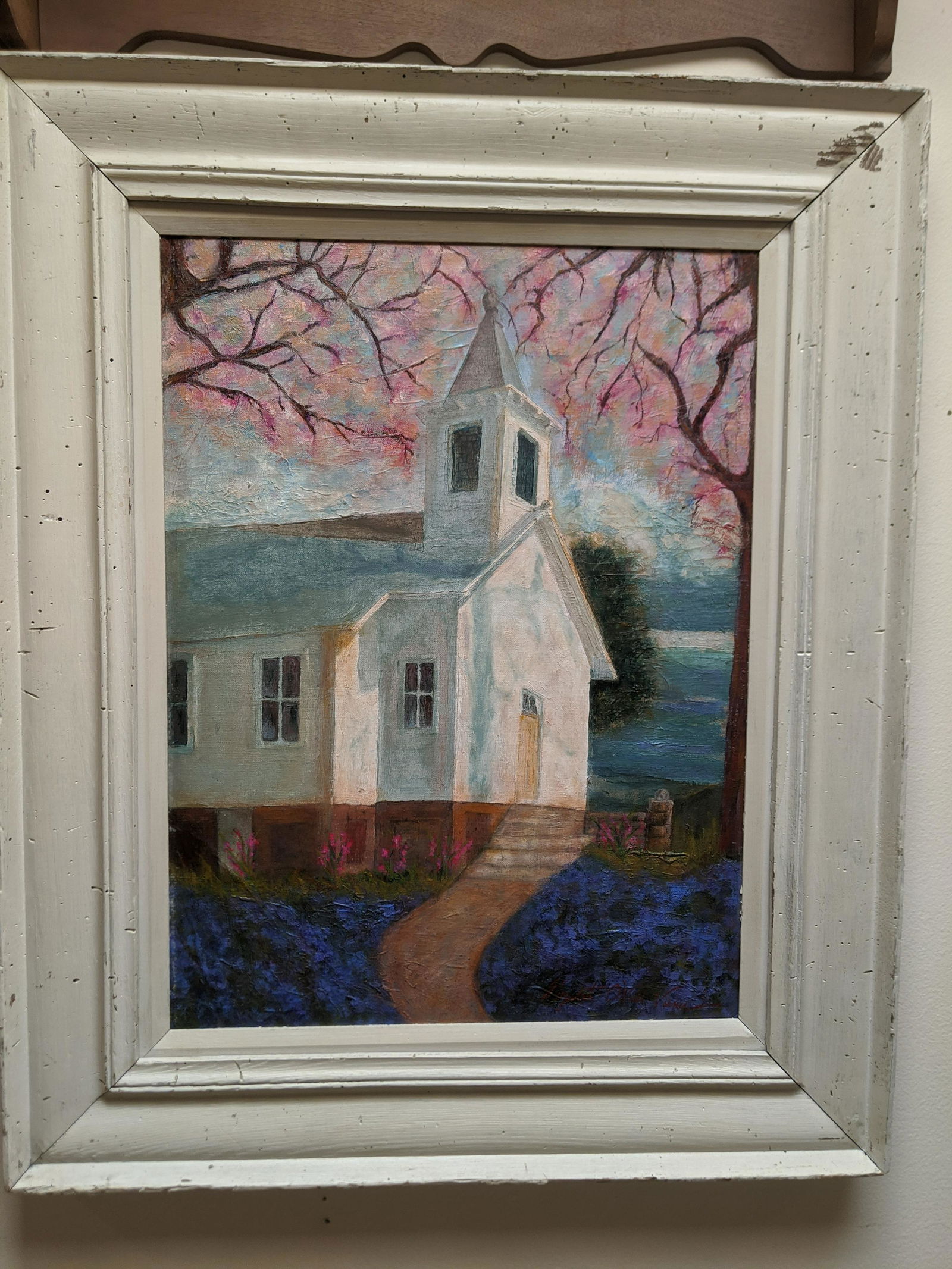 Elizabeth O'Neill Verner White Church Oil Painting (1 of 12)