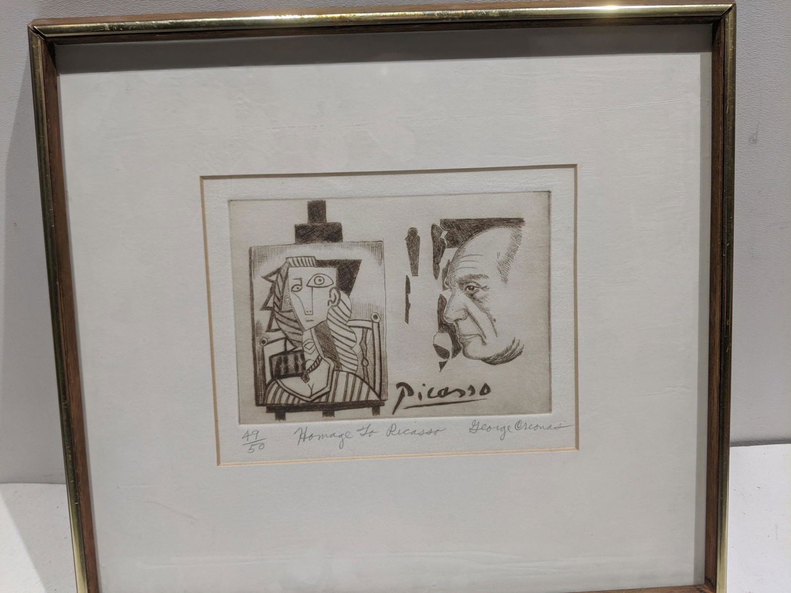 George Crionas Homage to Picasso 1973 Etching (1 of 11)