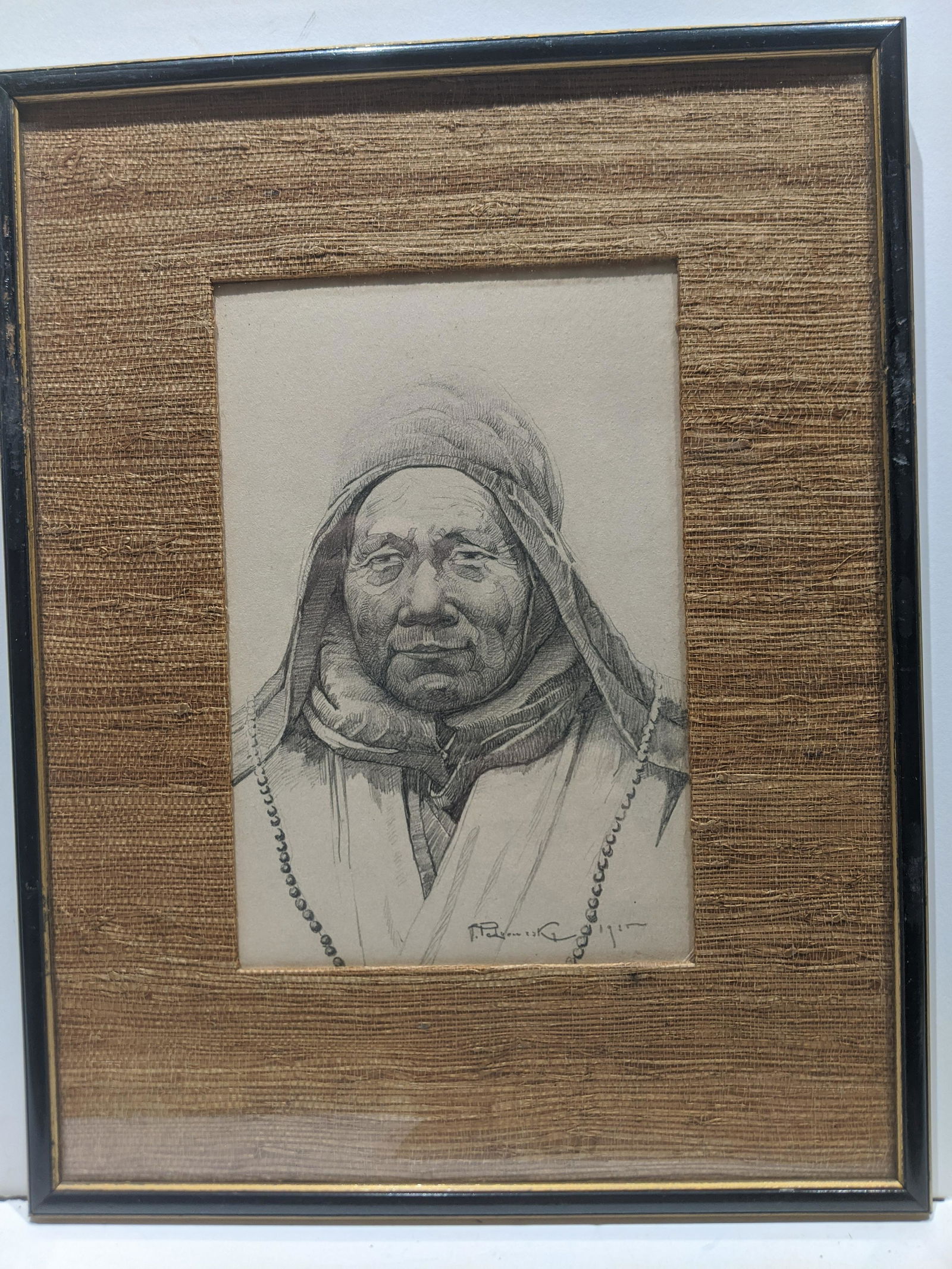 Victor Podgourski Pencil Drawing Chinese Woman (1 of 7)