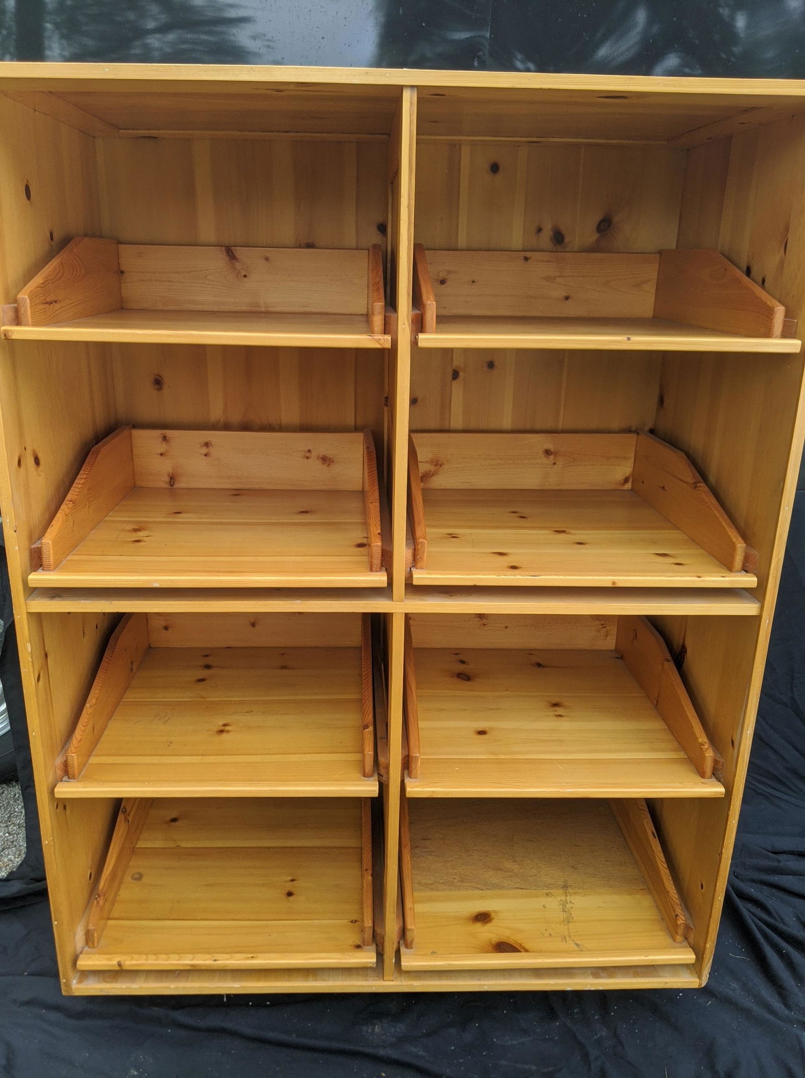 Large Primitive Pine Open Cubby Hole Store Fixture (1 of 7)