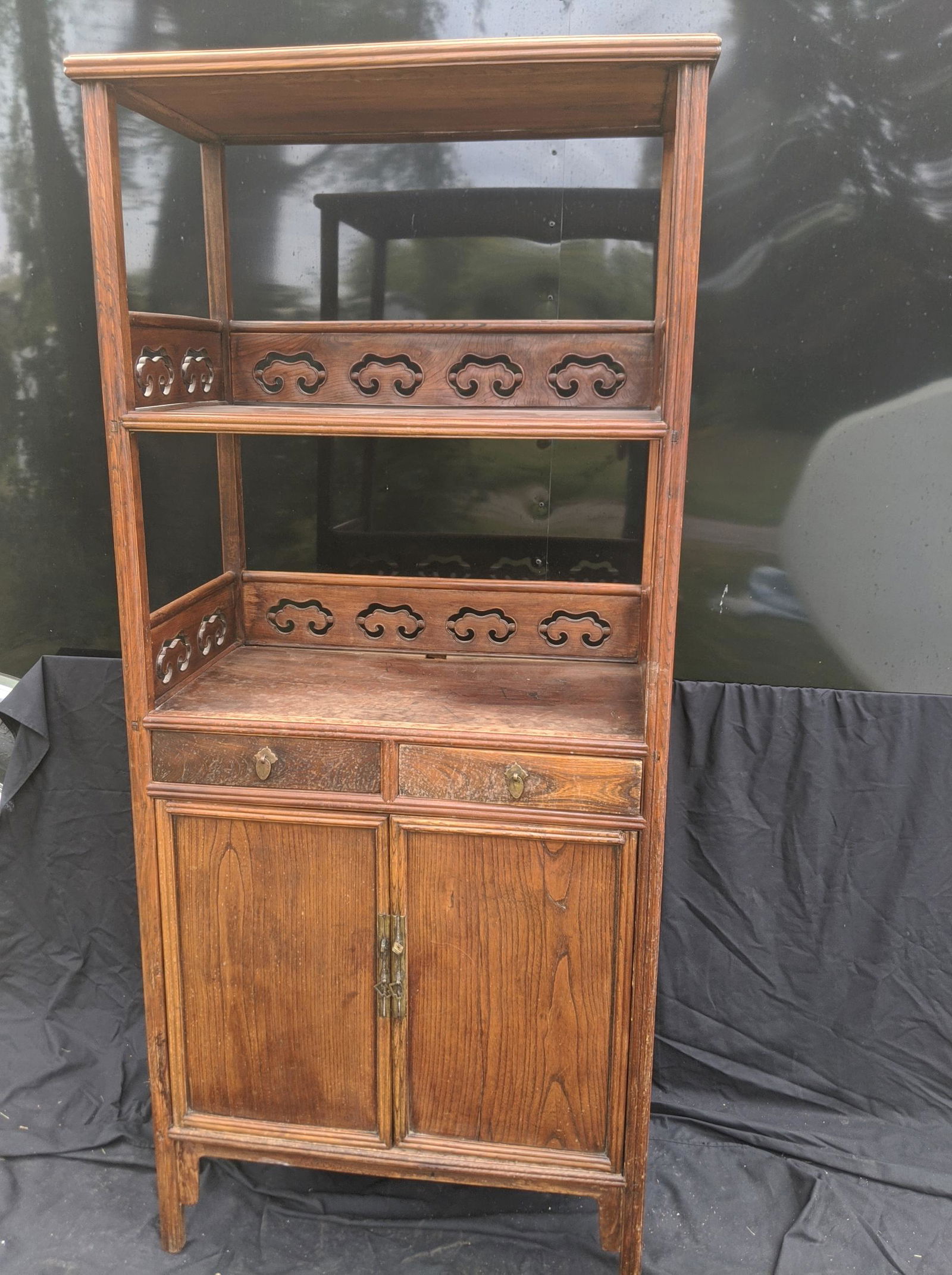 Vintage Chinese Tall Bookcase (1 of 11)