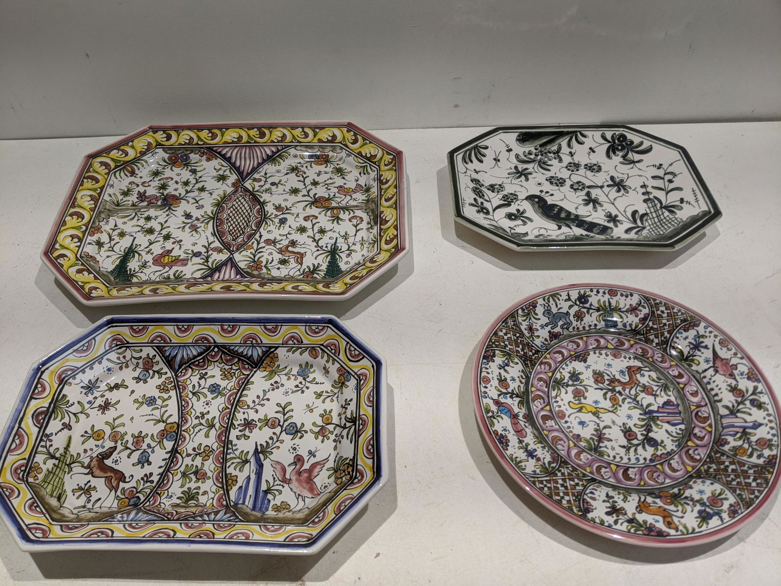 Lot 4 Hand Painted Portugal Platters Filcer & Casafina (1 of 9)