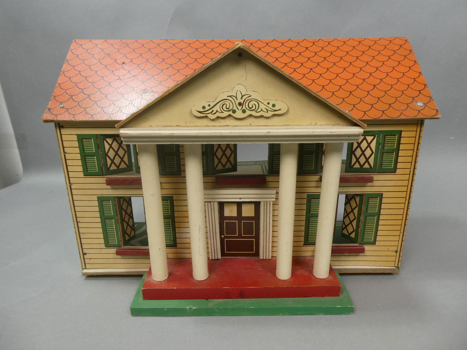 Vintage Wooden w/ Decals  Dollhouse (1 of 10)