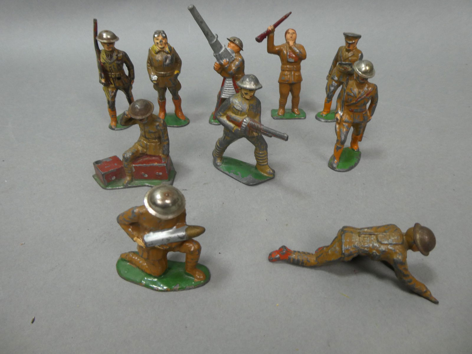 Lot 10 Barclay Manoil WWI Lead Solders Pilot etc (1 of 11)