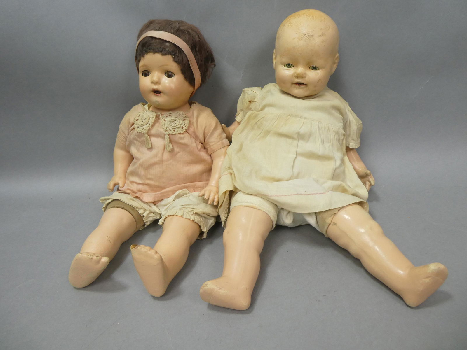 2 1930-40's Composition Dolls Horseman & AM (1 of 14)