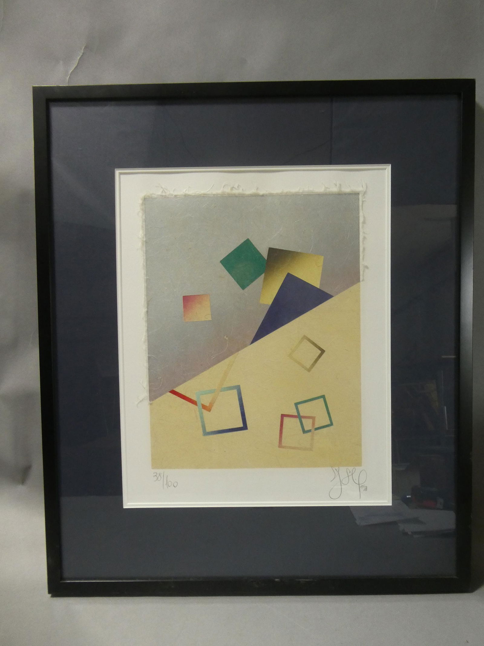 1988 Signed Abstract Ltd Ed Framed Lithograph Print (1 of 9)