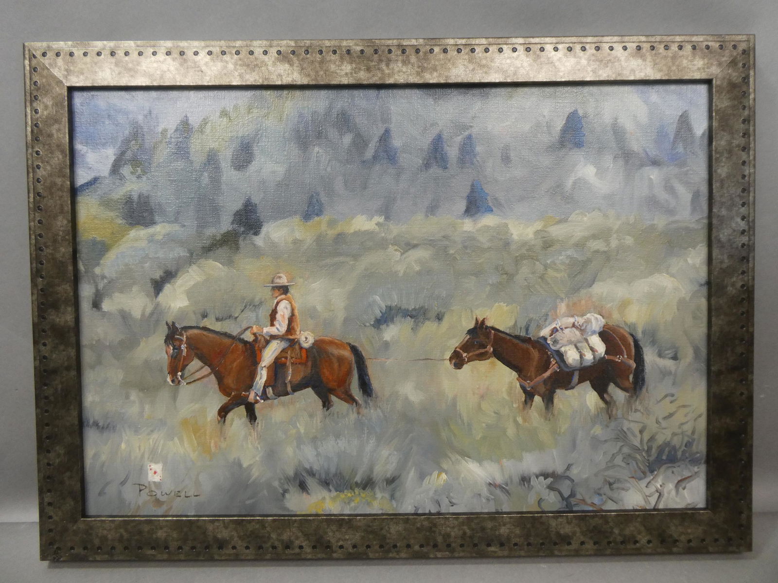 Ace Powell Style Oil Painting of Two Horses (1 of 11)