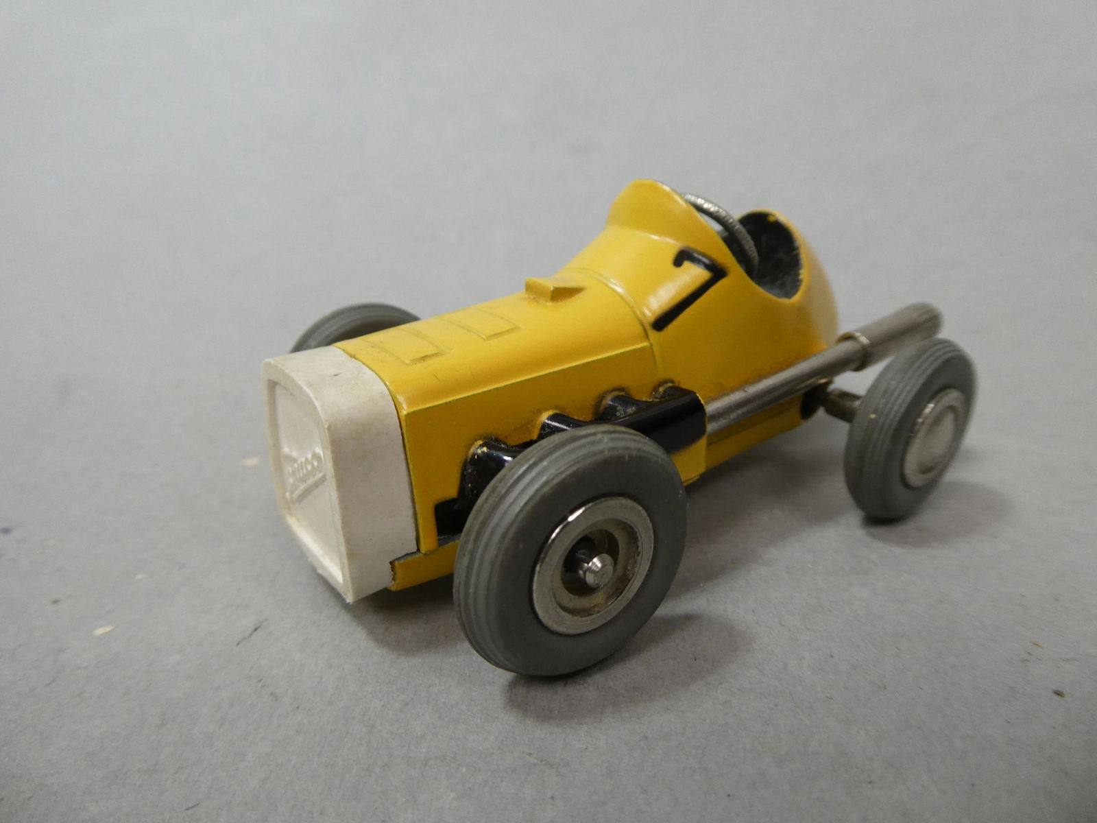 Schuco West Germany 1041 Yellow Micro Racer Key Wind: Schuco West Germany 1041 Yellow Micro Racer Key Wind. Measurements in inches: 3 1/4 long Condition:Missing key, works find. Minor wear Shipping:We offer in-house shipping. Item(s) will be packed after