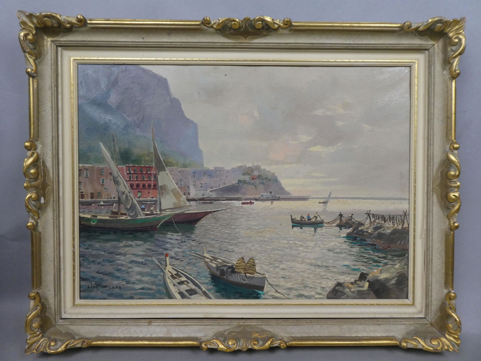 Gustave Lino Capri Marina Grande Oil Painting (1 of 15)