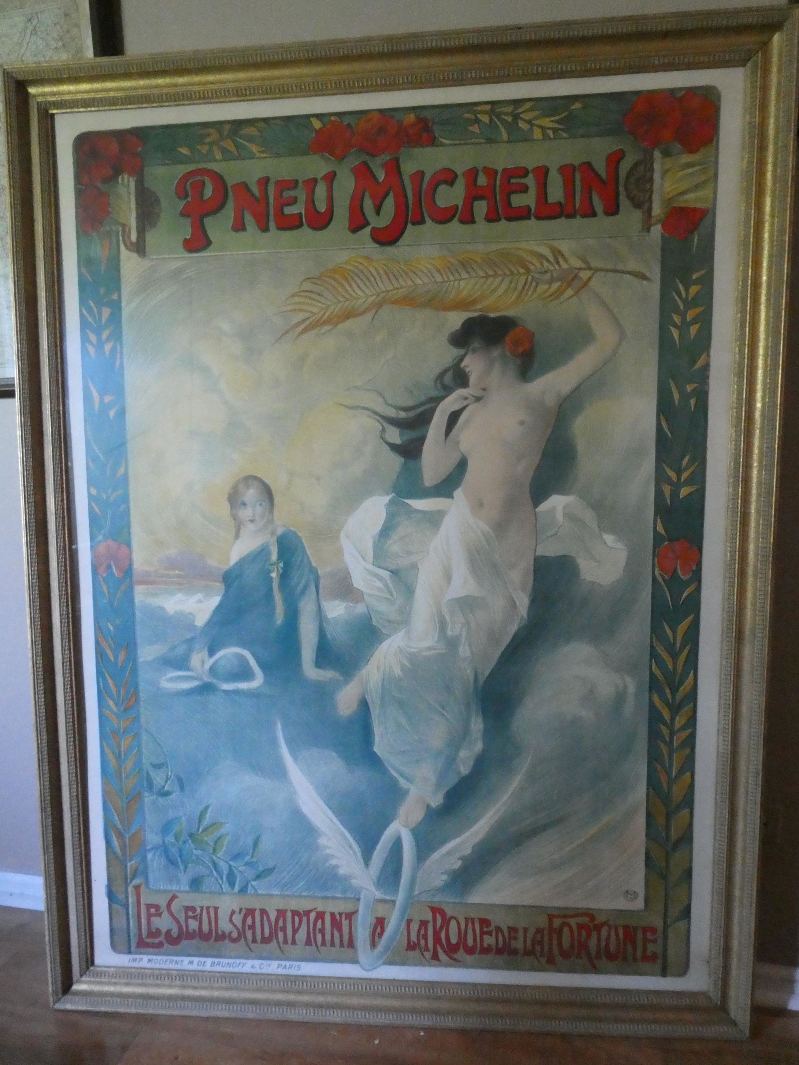 c1900 Original Pneu Michelin Bicycle Tire French Poster (1 of 17)