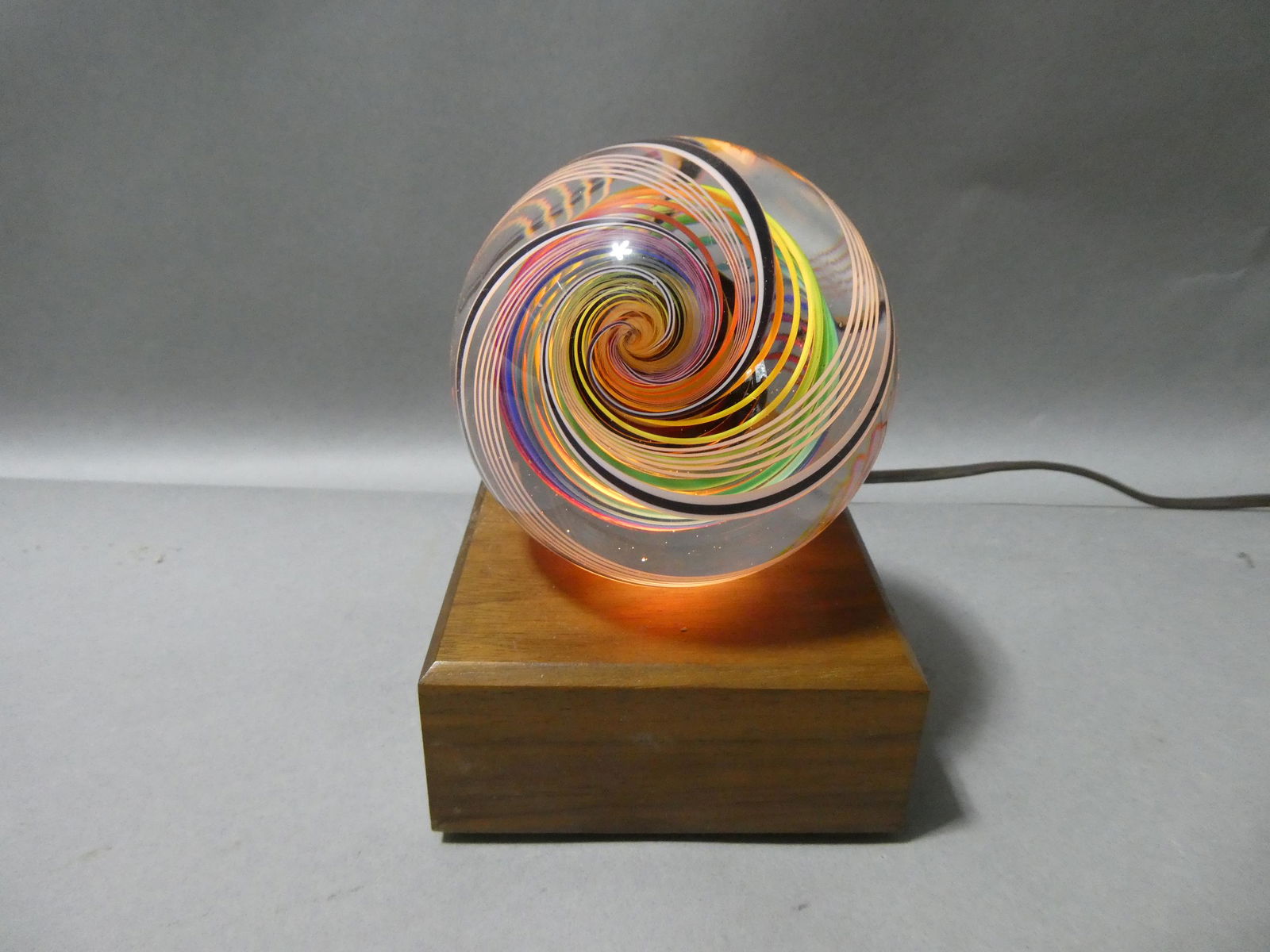 Mark Matthews Glass Filigrana Marble 4" 1994 (1 of 8)