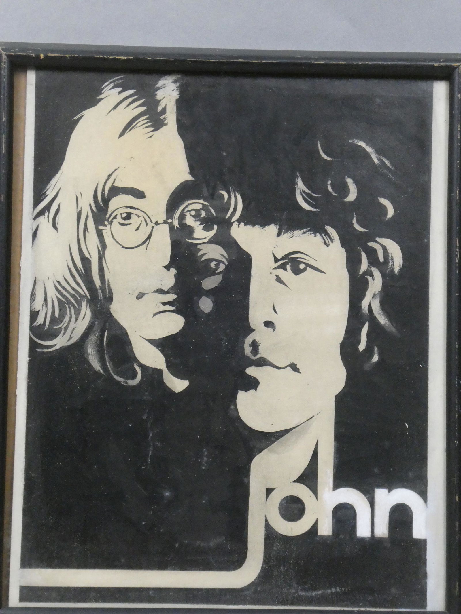 1976 Stains Gains? John Lennon Hand Colored Litho (1 of 8)