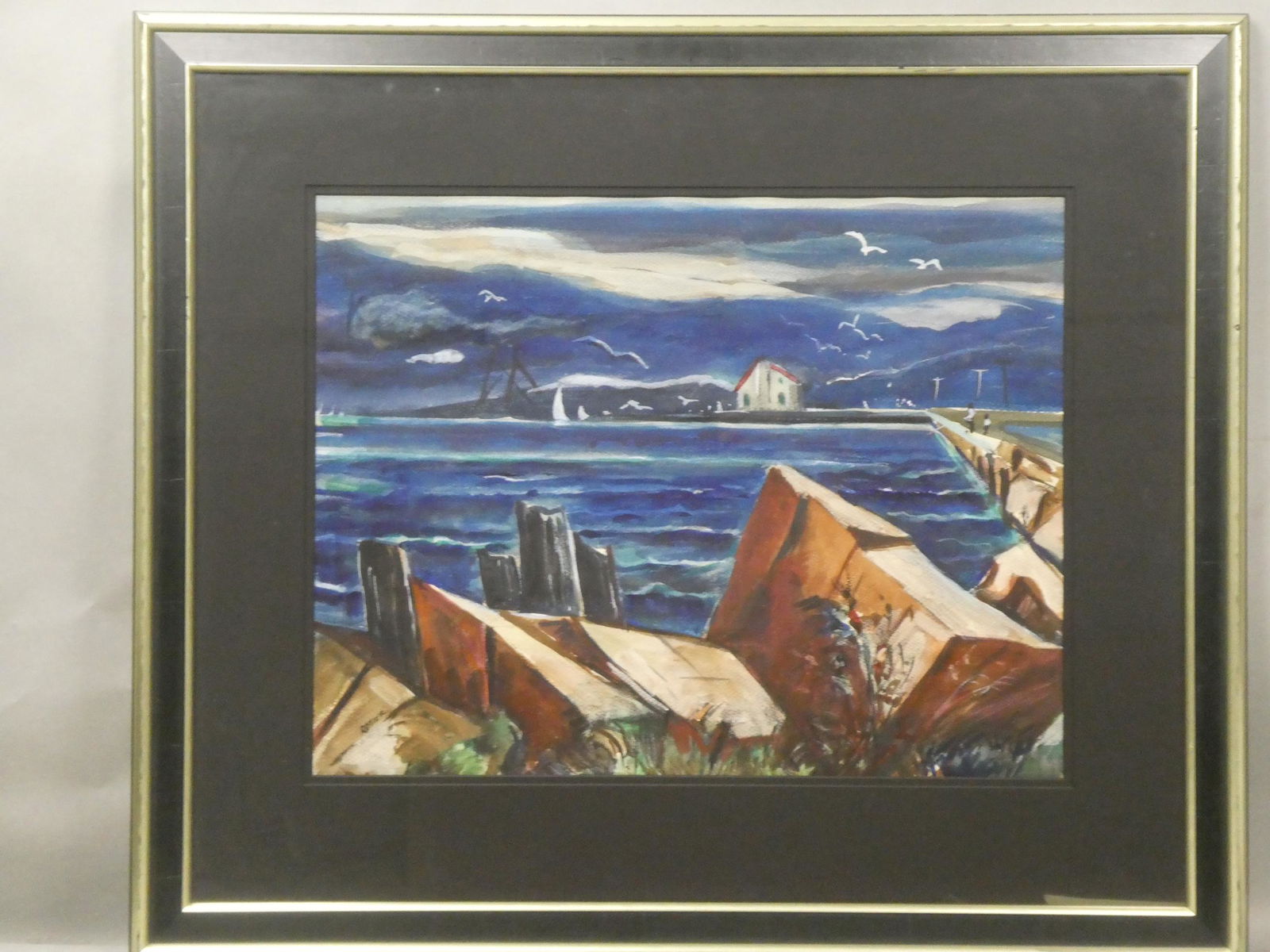 Peter Rotier Waterfront Watercolor Painting (1 of 10)