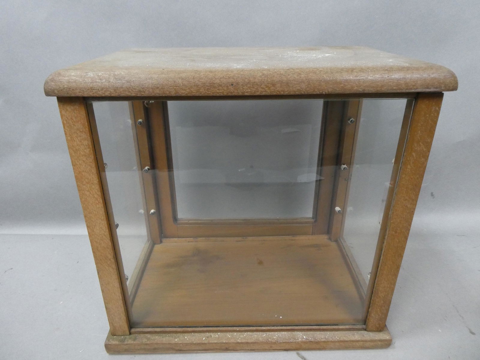 Antique Oak Wood & Glass Doll Table Top Display Case (1 of 7)