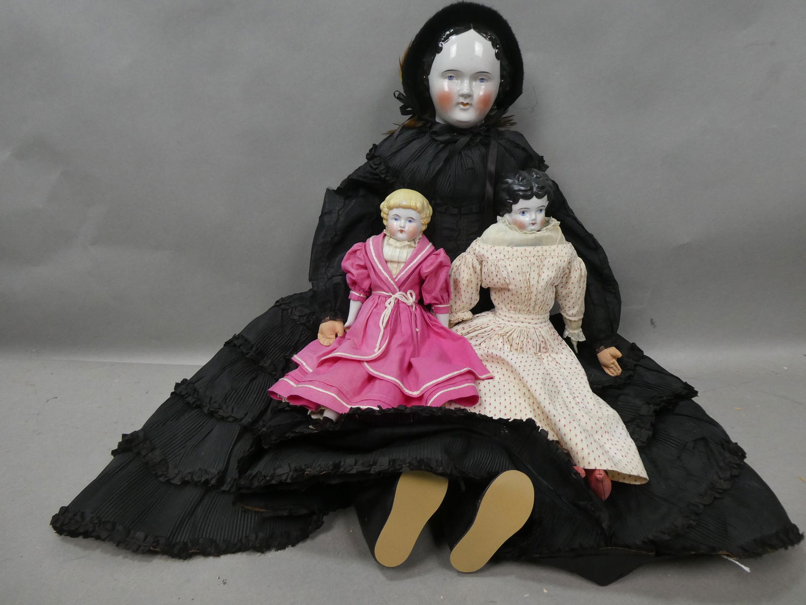 Lot 3 China Head Dolls Antique Blonde Hair etc (1 of 11)