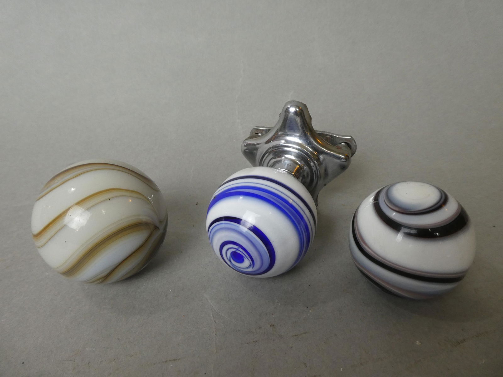 Lot 3 Old Glass Swirl Steering Wheel Gear Shift Knobs (1 of 7)