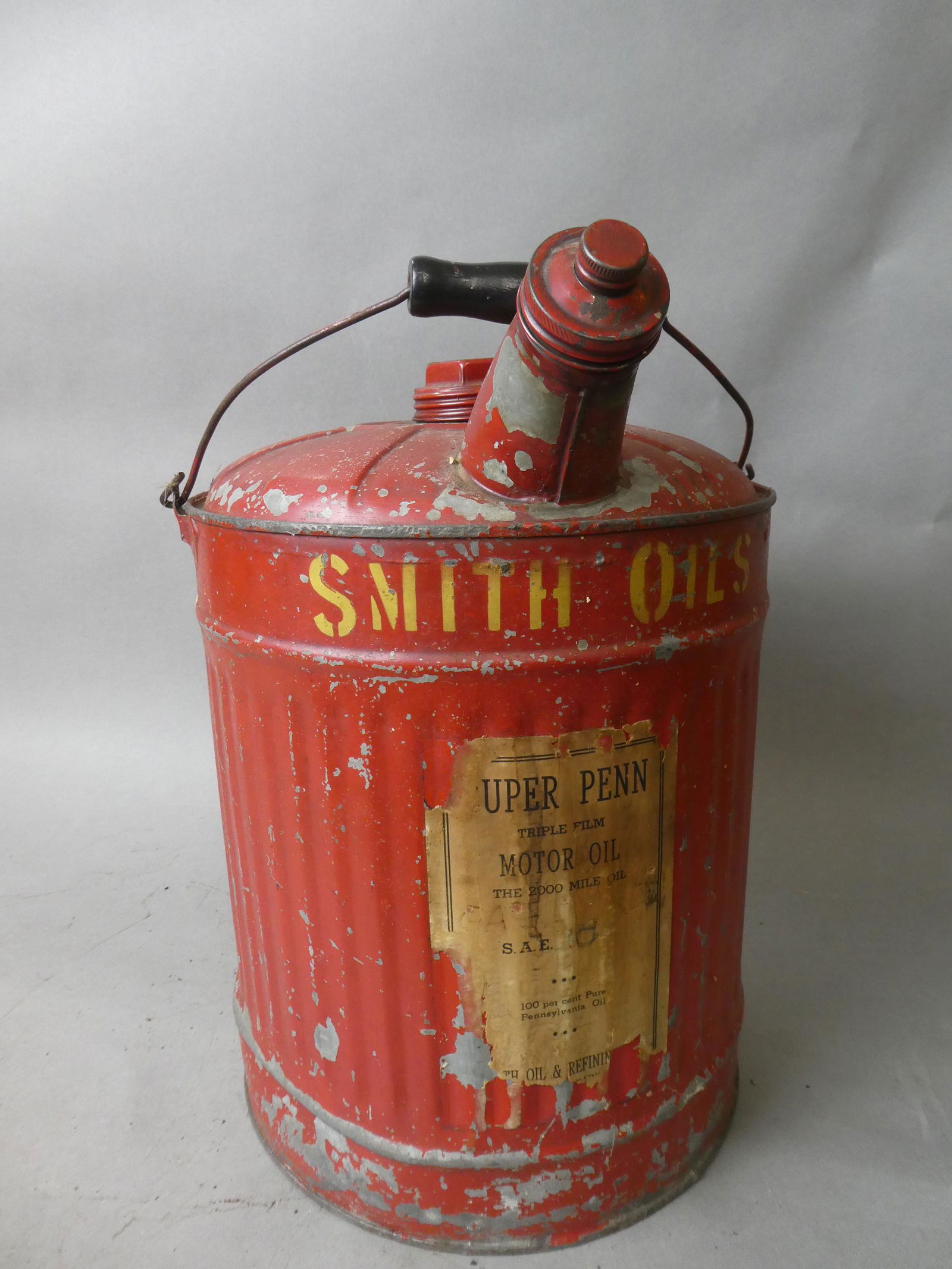 Early Smith Oils Super Penn Motor Oil Gas Can (1 of 7)