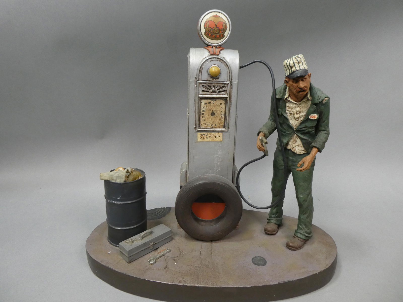 1980 Michael Garman Plaster Sculpture Old Gas Station (1 of 12)