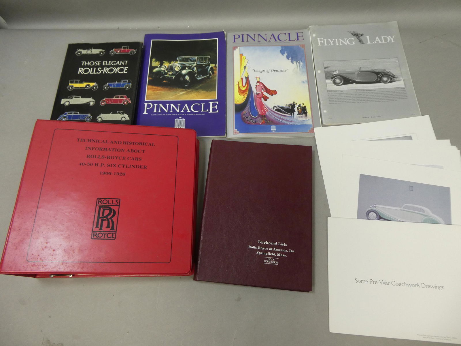 Lot Rolls Royce Books Binders & Prints (1 of 13)