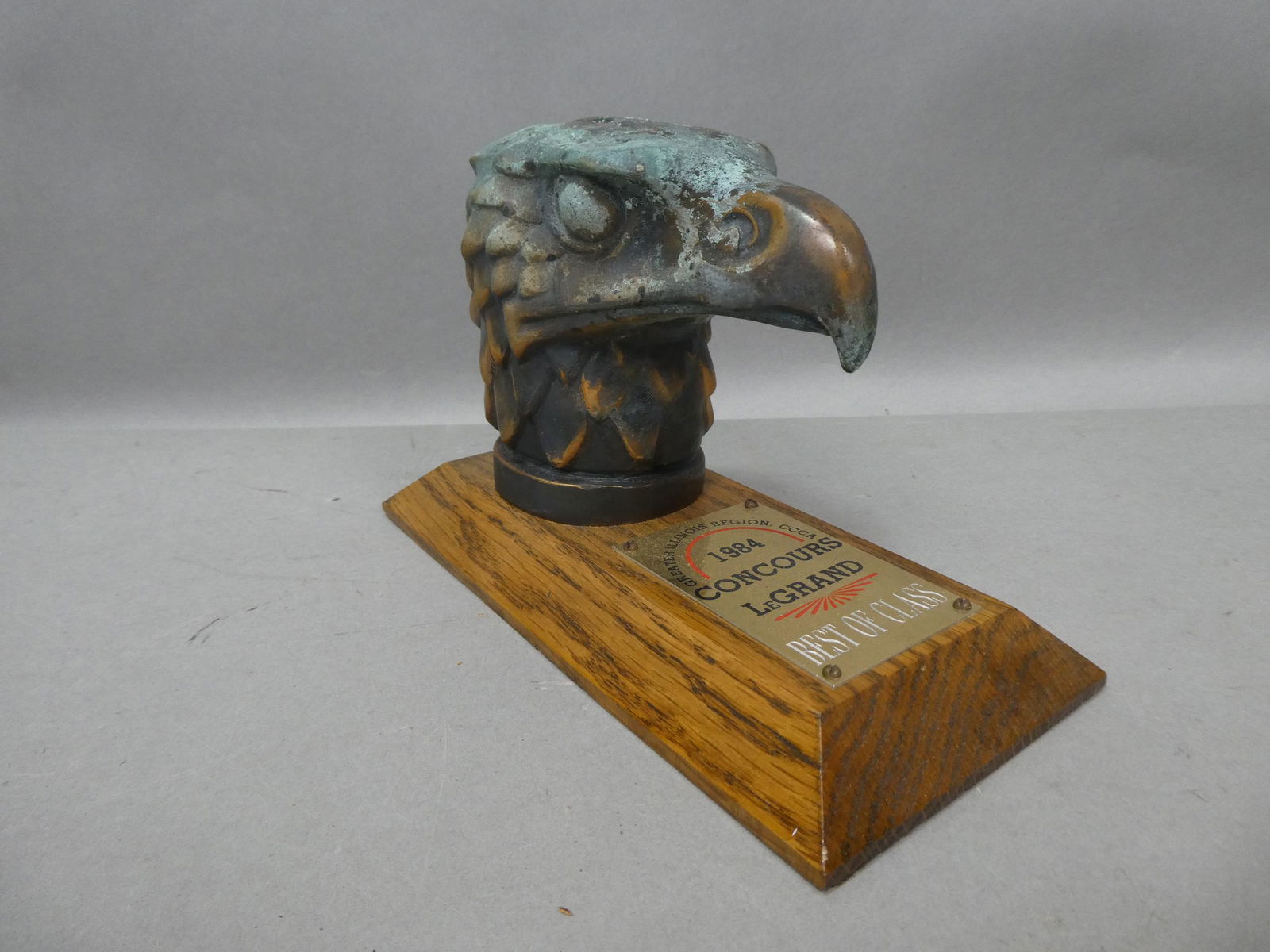 Rene Lalique Bronze Eagle Head Hood Ornament Trophy (1 of 6)