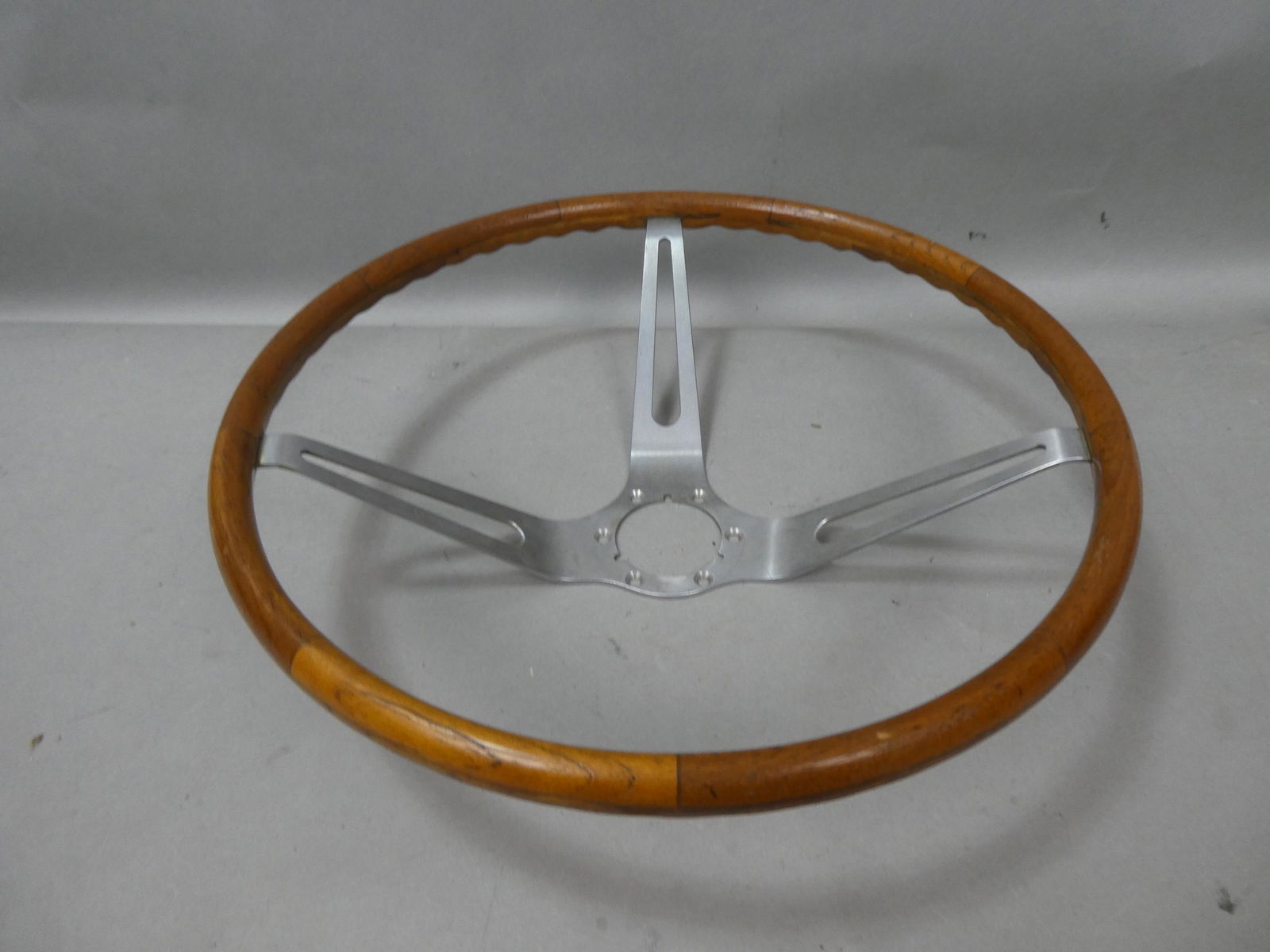 Vintage Stainless Steel & Wood Race Car Steering Wheel (1 of 6)