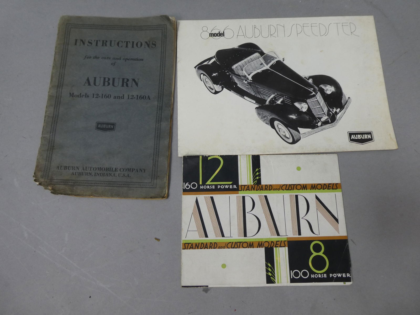 Auburn 1930's Instruction Book  866 Speedster Brochure (1 of 8)
