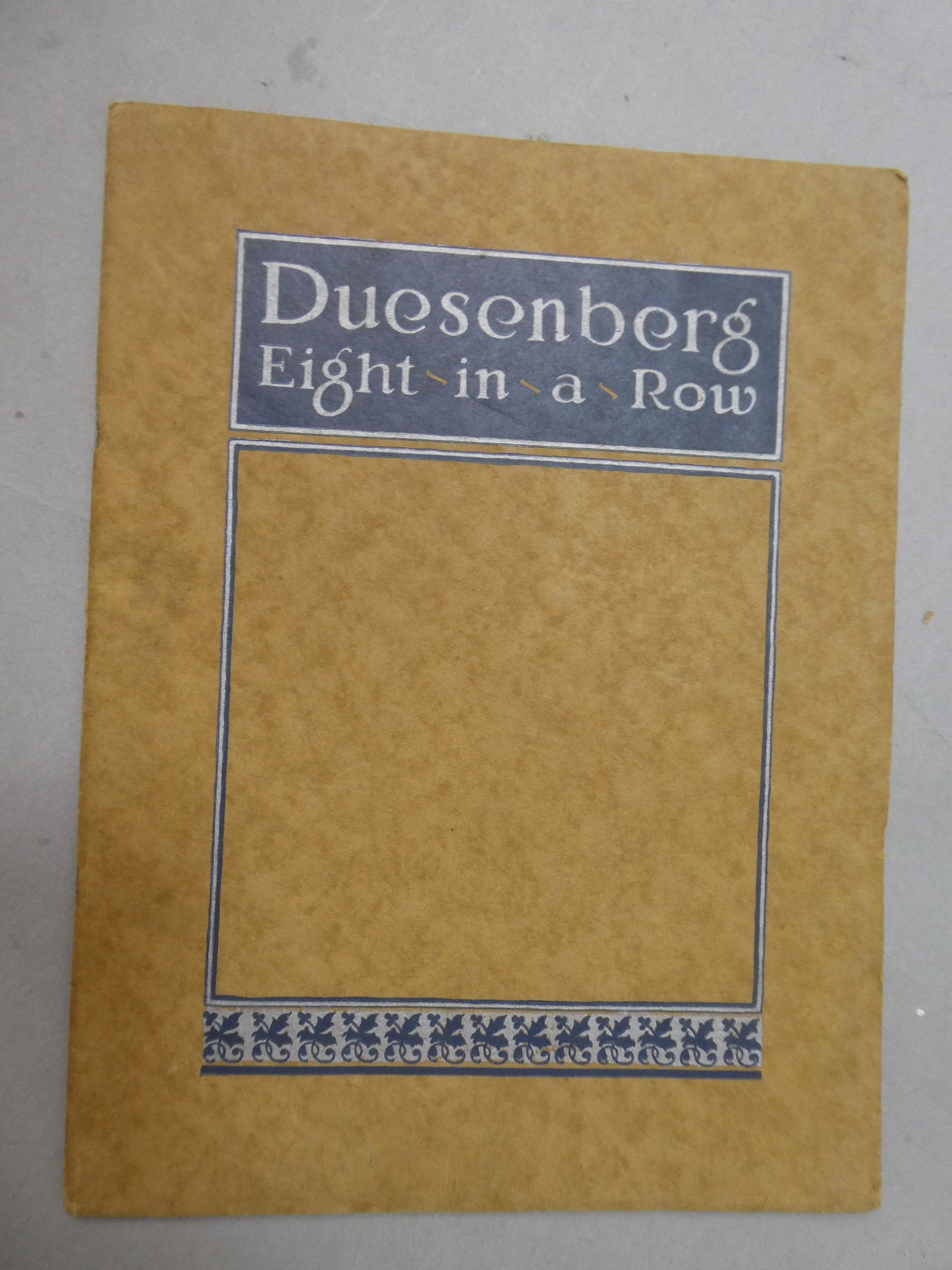 1920 Duesenberg Eight in a Row Brochure (1 of 6)