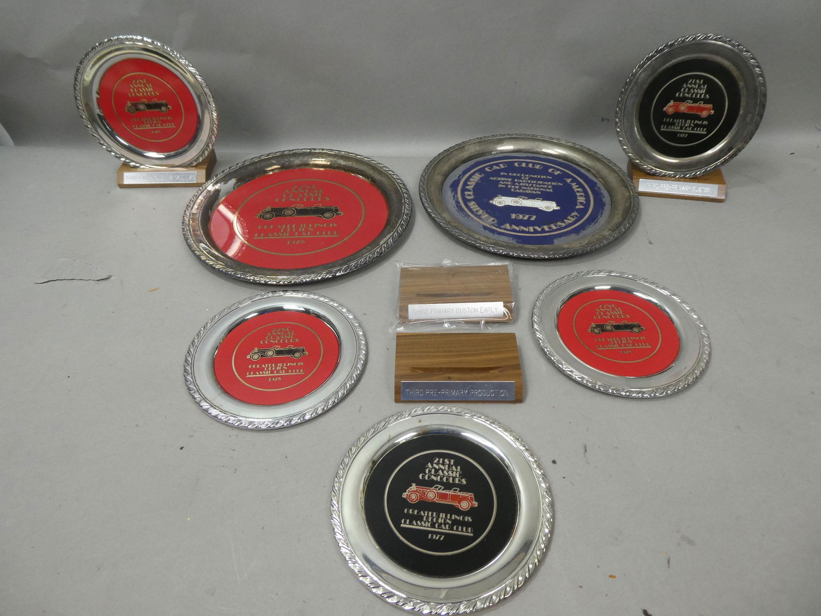 Lot 7 1970's Classic Car Club of America Silver Plates (1 of 9)