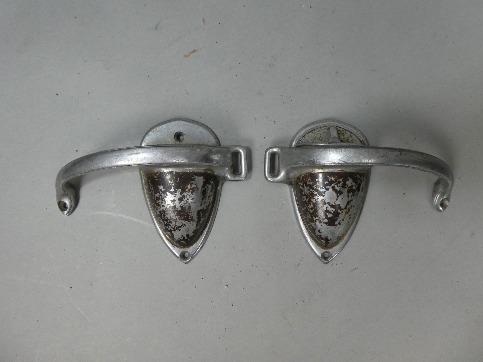 Pair Antique Unknown Car Ornate Ashtray Door Handles (1 of 5)