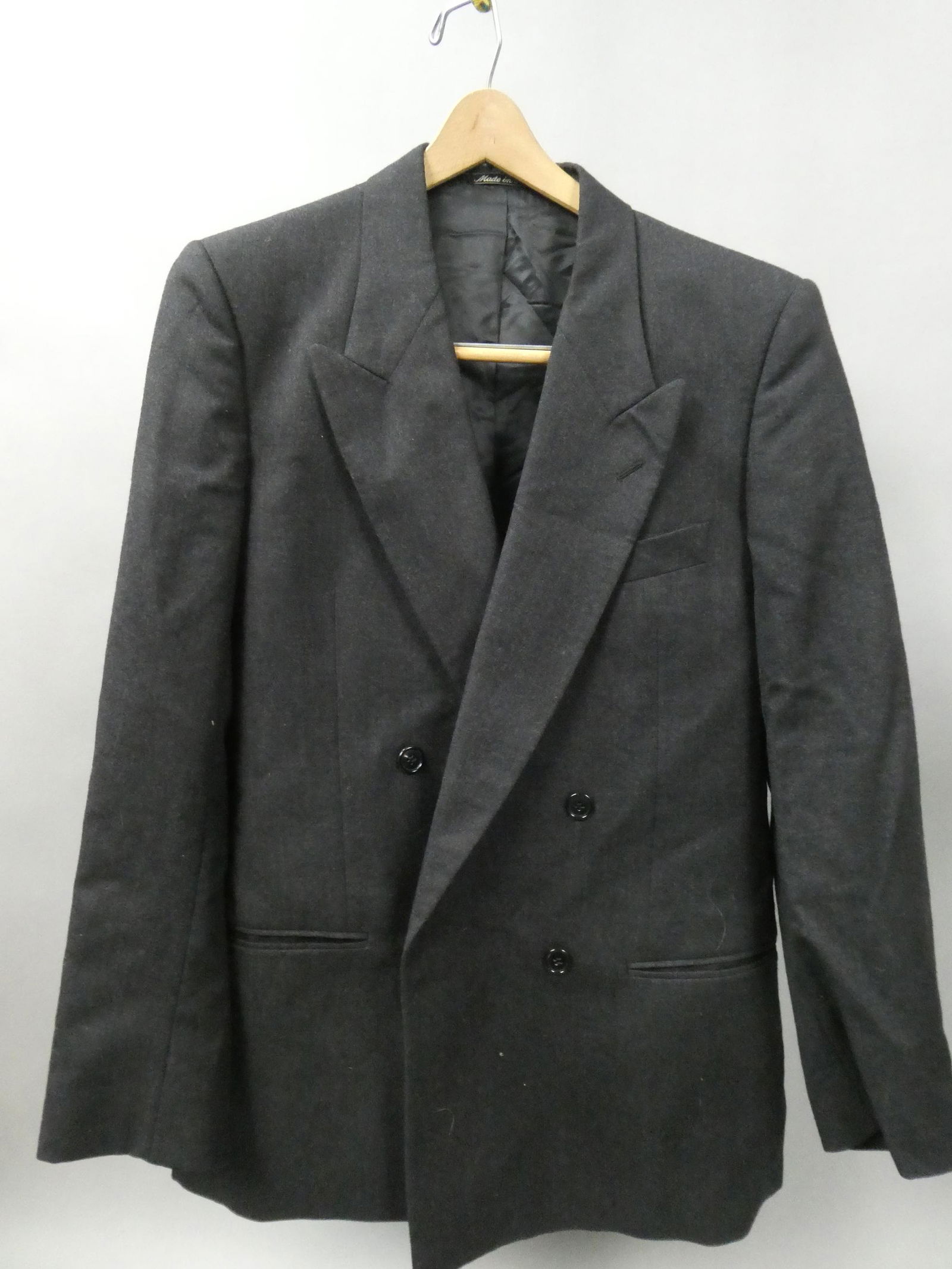 Giorgio Armani Charcoal Black Virgin Wool Suit Jacket (1 of 9)