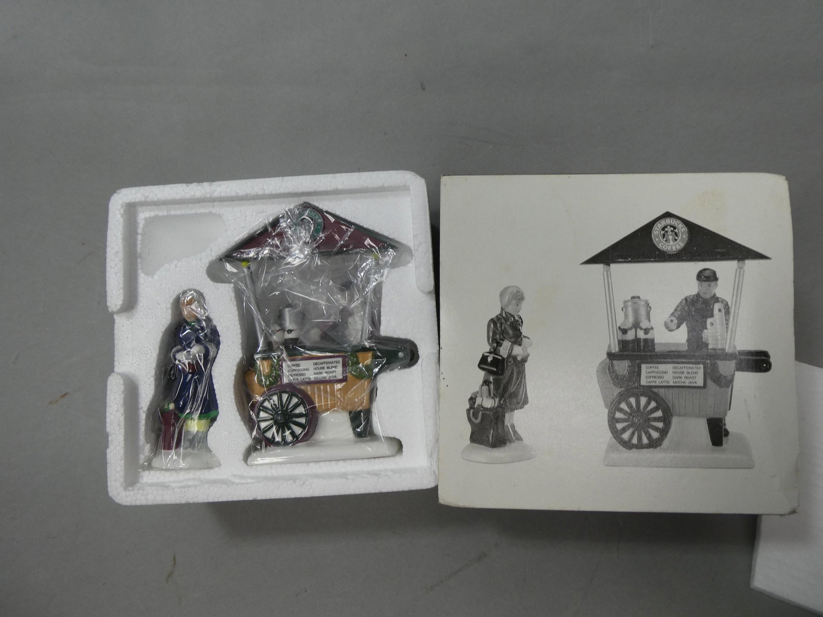Department 56 Snow Village Starbucks Coffee Cart New in Box: Department 56 Snow Village Starbucks Coffee Cart. Condition:New in box, never used Shipping:We offer in-house shipping. Item(s) will be packed after invoice is paid and shipping charge will be invoice