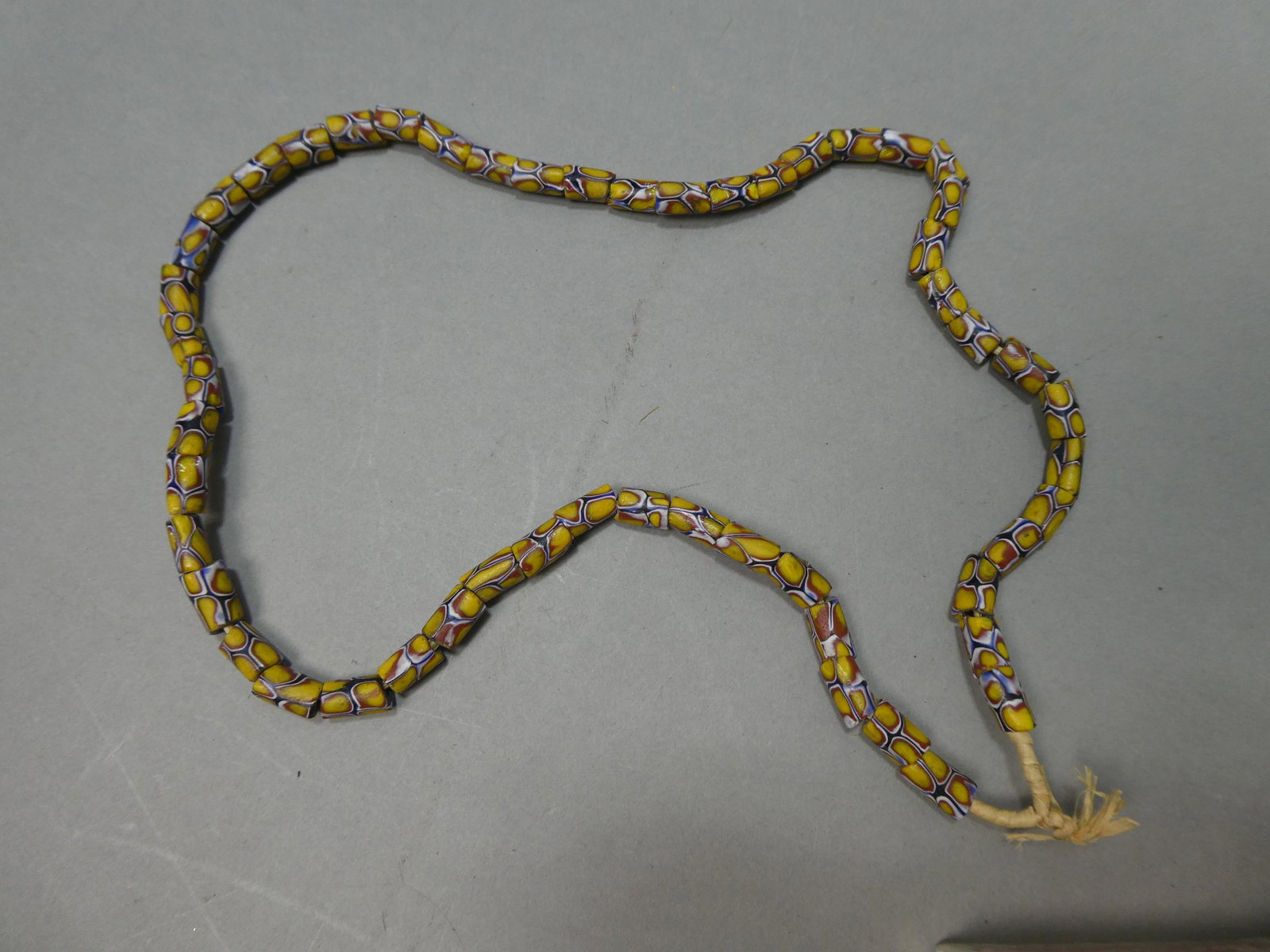 Antique Millefiori Venetian Glass African Trade Bead Beaded Necklace: Antique Millefiori Venetian Glass African Trade Bead Beaded Necklace. Measurements in inches: 24 long Condition:Normal wear with age and use Shipping:We offer in-house shipping. Item(s) will be packed