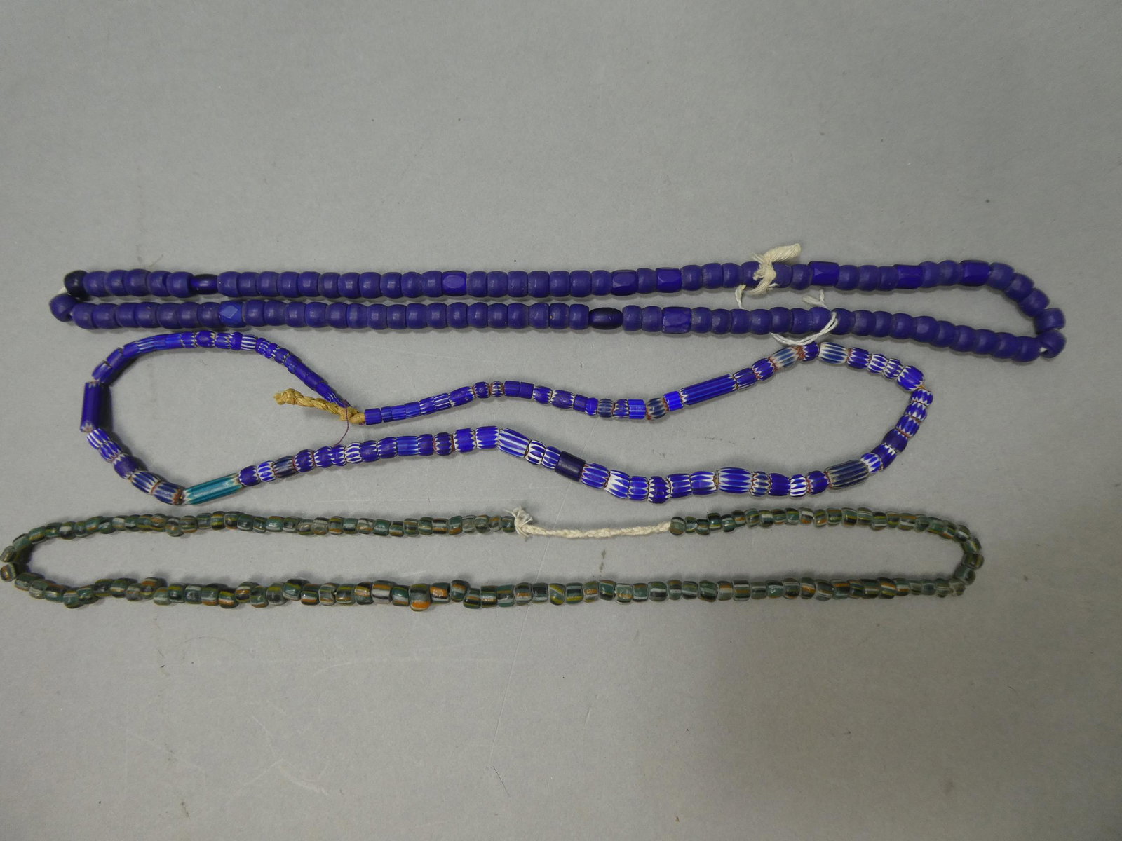 Lot 3 Antique Venetian Glass African Trade Beaded Necklaces: Lot 3 Antique Venetian Glass African Trade Beaded Necklaces. Measurements in inches: 21, 24 and 26 long Condition:Normal wear with age and use Shipping:We offer in-house shipping. Item(s) will be pack