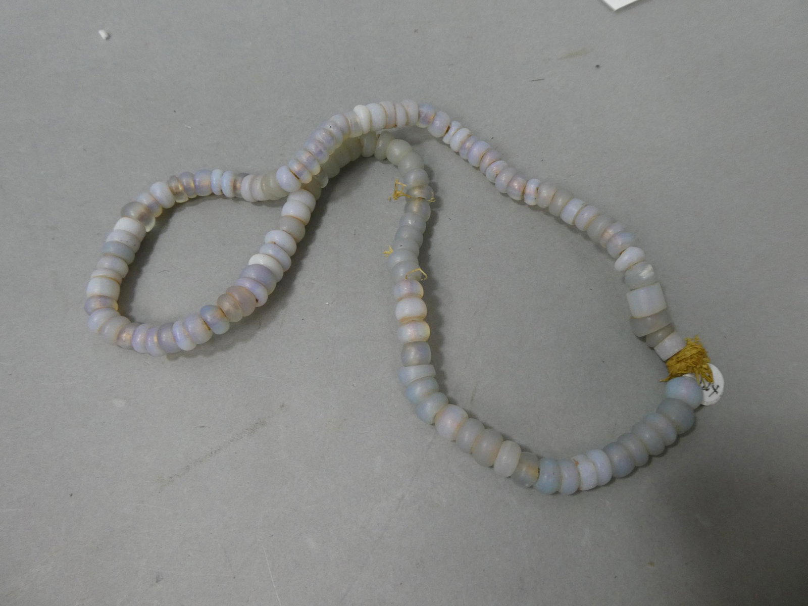 Antique African Trade Dutch Moon Translucent Beaded Necklace: Antique African Trade Dutch Moon Translucent Beaded Necklace. Measurements in inches: 24 long Condition:Normal wear with age and use Shipping:We offer in-house shipping. Item(s) will be packed after i