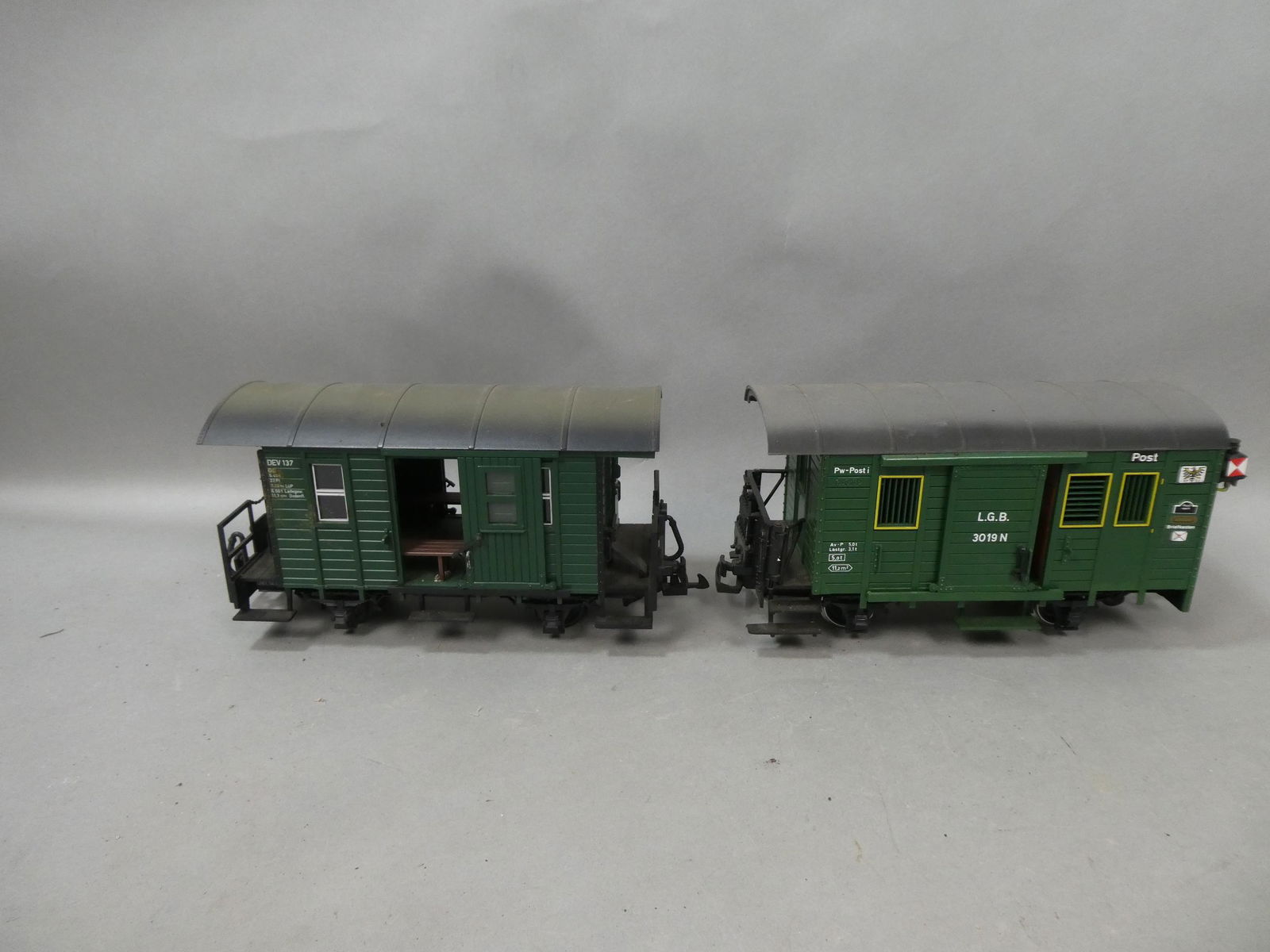 Lehmann LGB G Scale 3019 N Mail Car & Dev 137 Baggage Car (1 of 7)