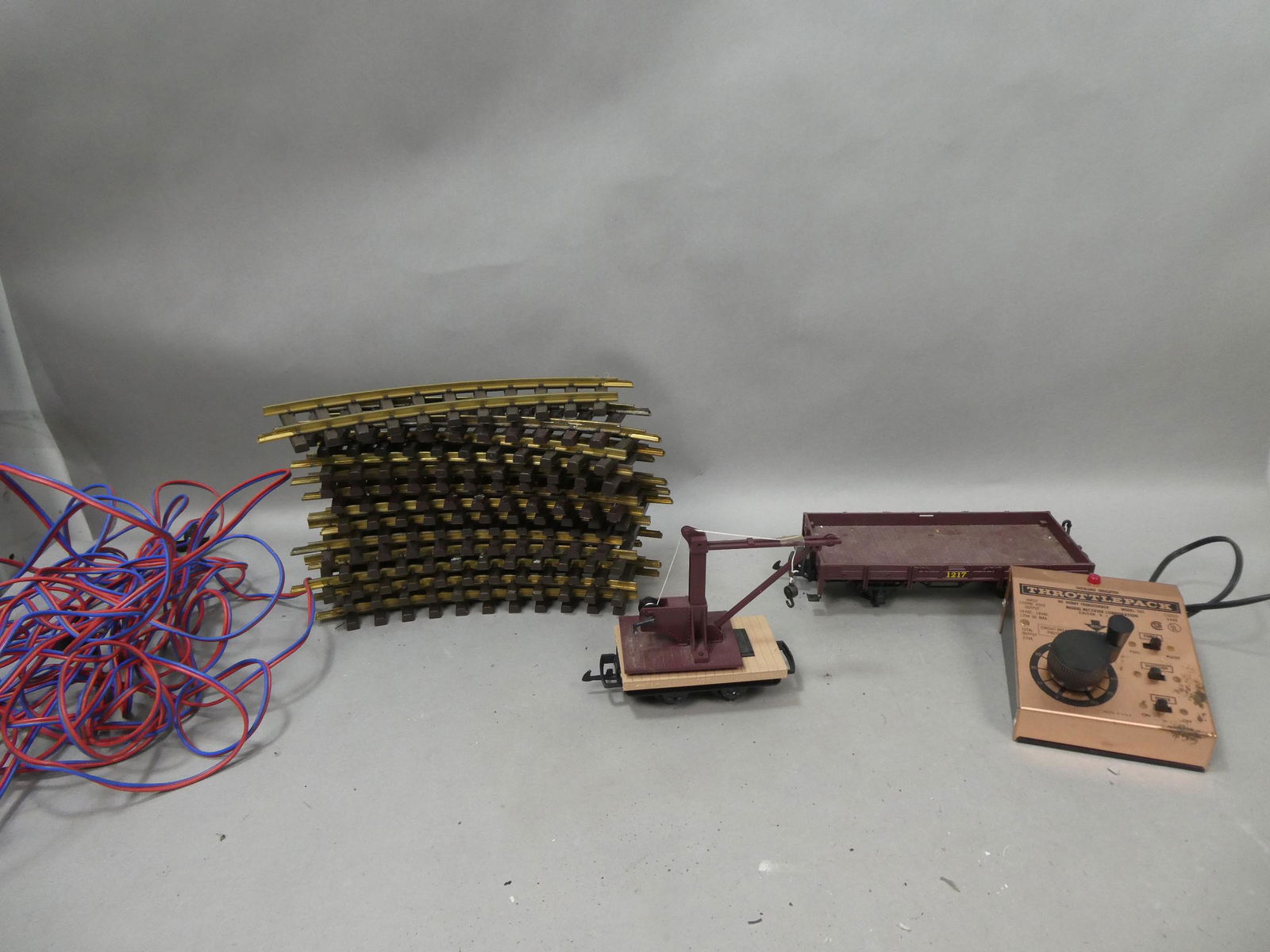 Lehmann LGB G Scale 1217 Gondola Crane Car Track & Throttlepack Transformer (1 of 8)