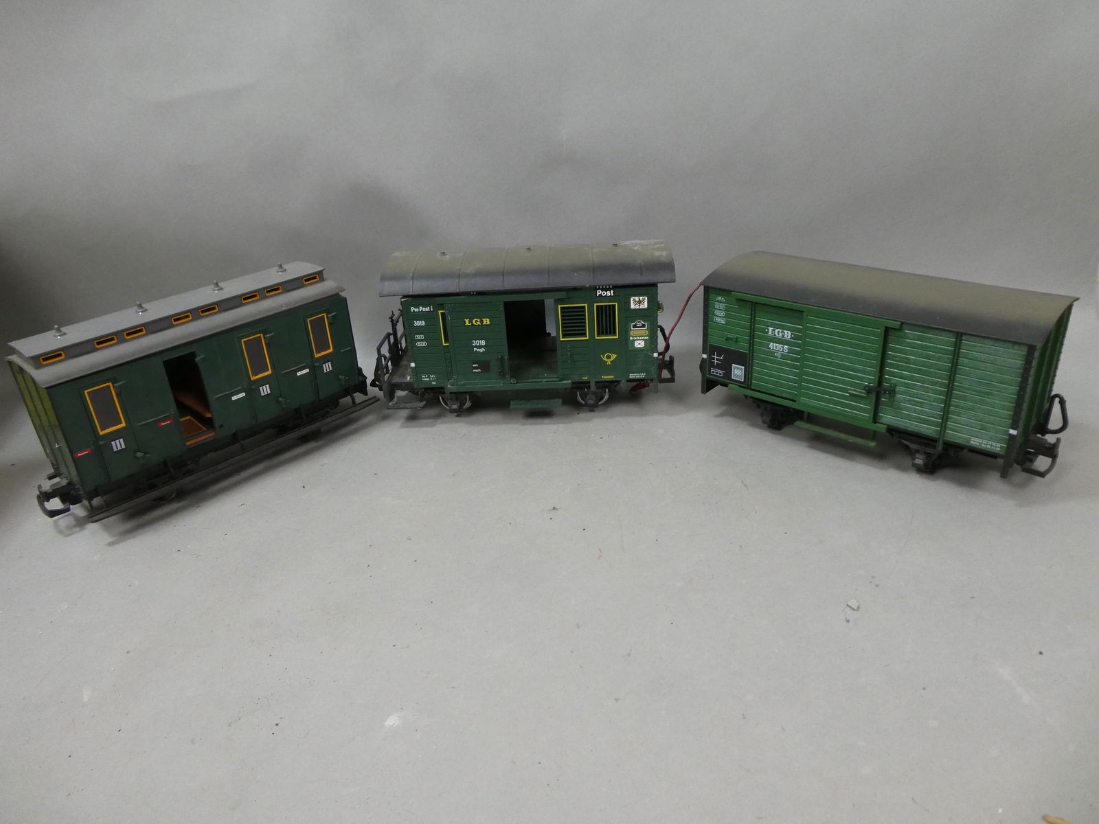 Lehmann LGB G Scale Lot 3 Train Cars 4135 S 3019 etc (1 of 12)