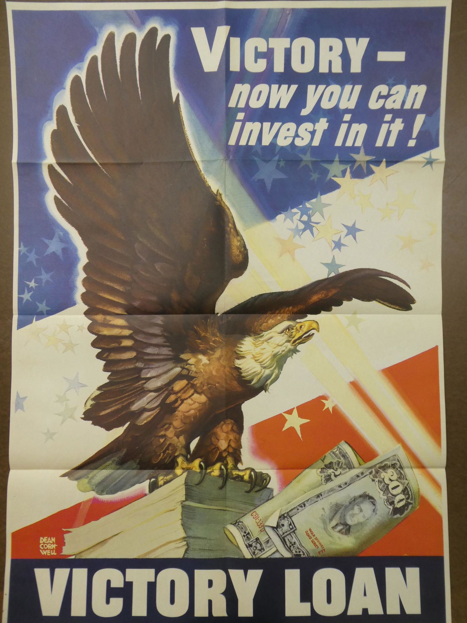 WWII Original Propaganda Poster 1945 Victory Loan by Dean Cornwell (1 of 11)