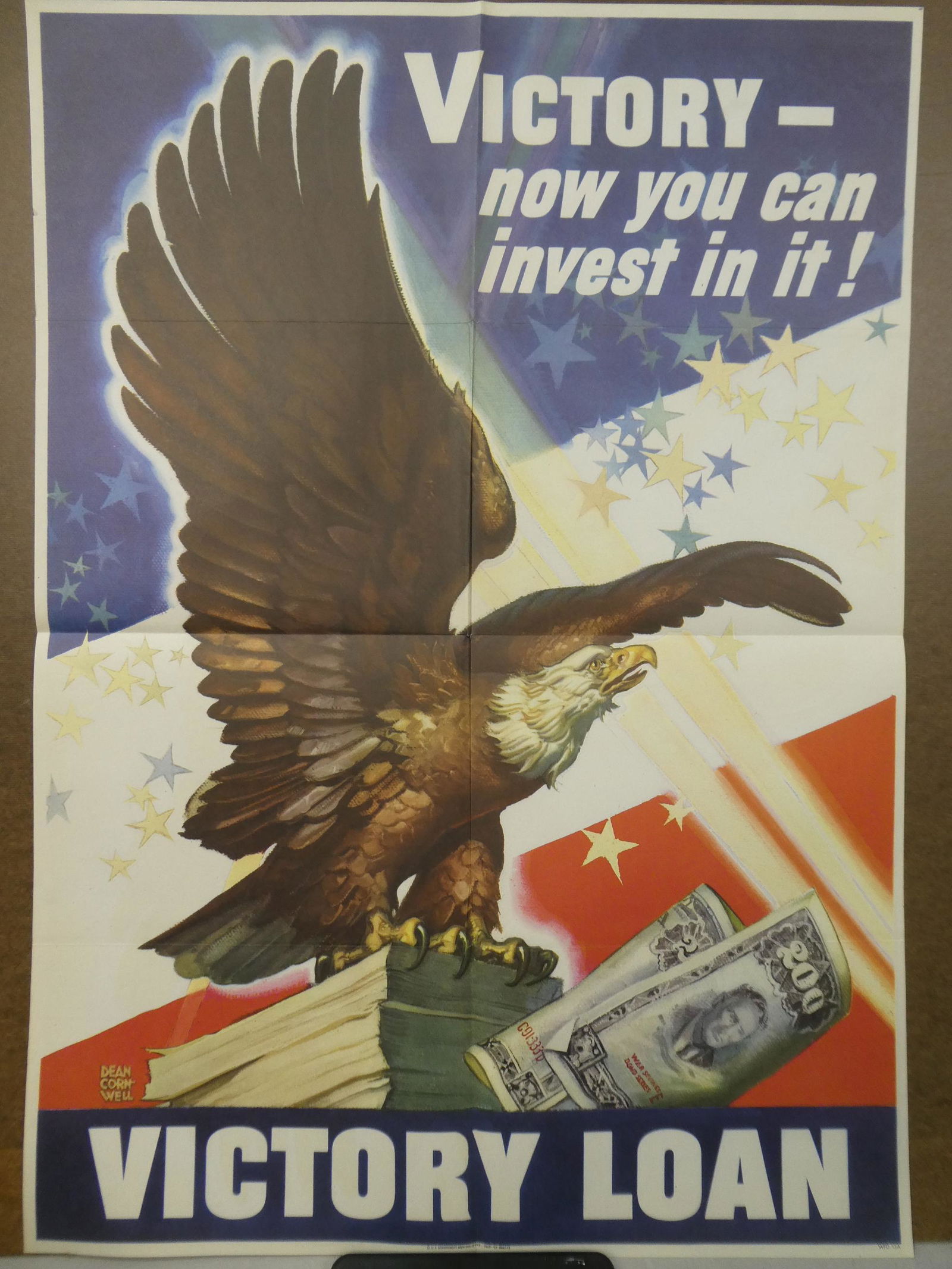 WWII Original Propaganda Poster 1945 Victory Loan by Dean Cornwell (1 of 11)