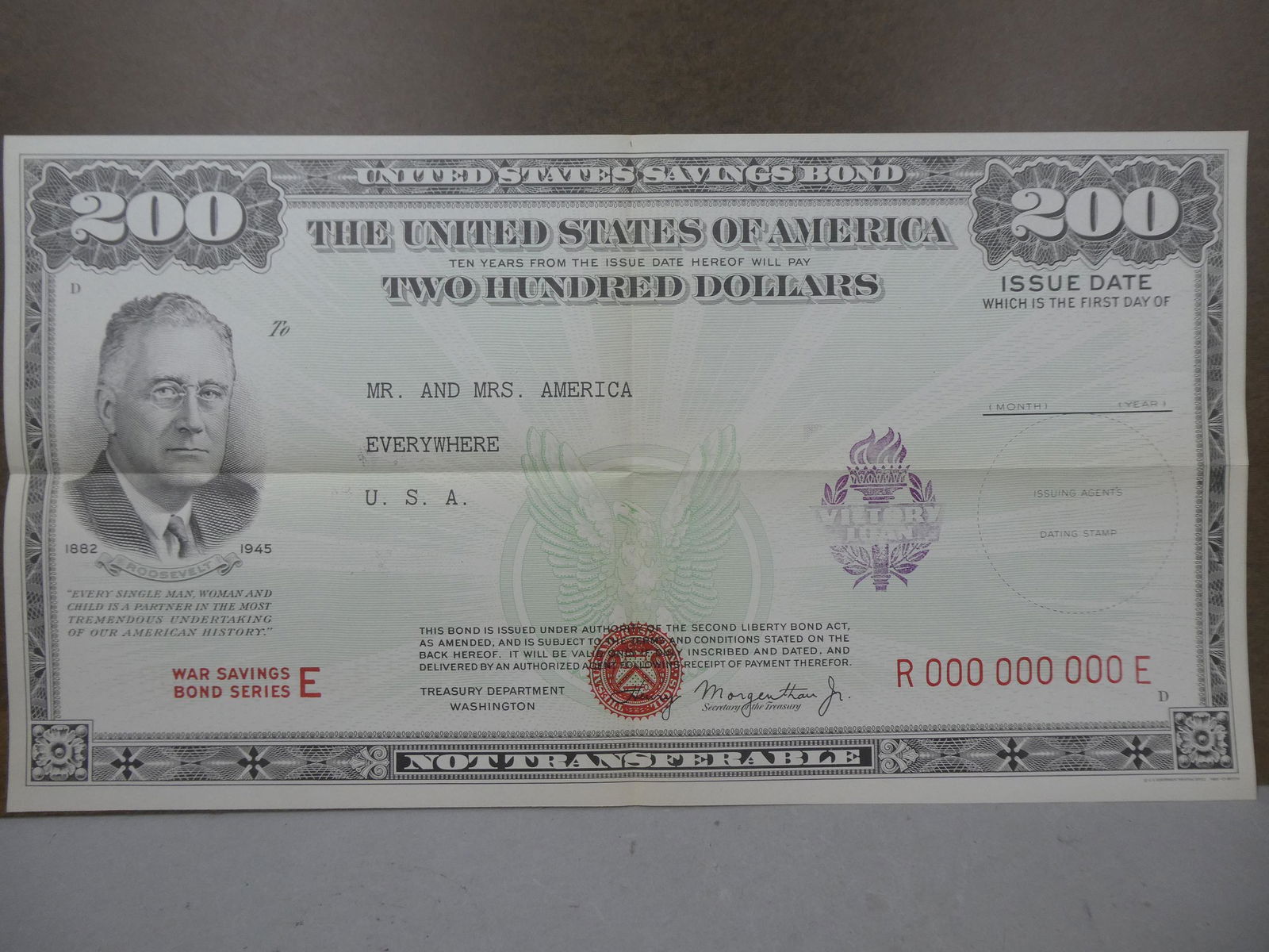 WWII Original Propaganda Poster 1944 Two Hundred Dollars War Savings Bond (1 of 8)