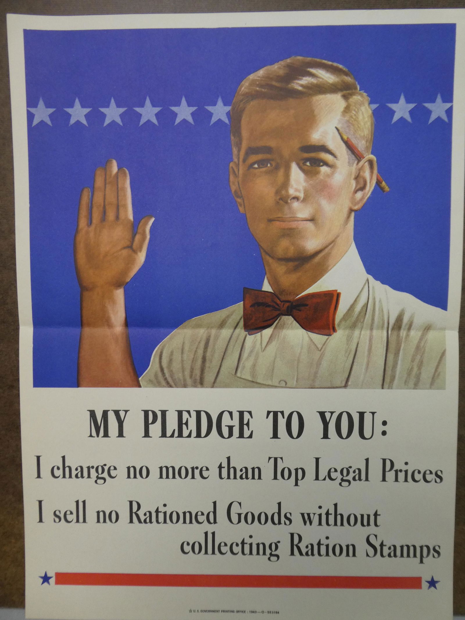 WWII Original Propaganda Poster 1943 My Pledge to You (1 of 8)