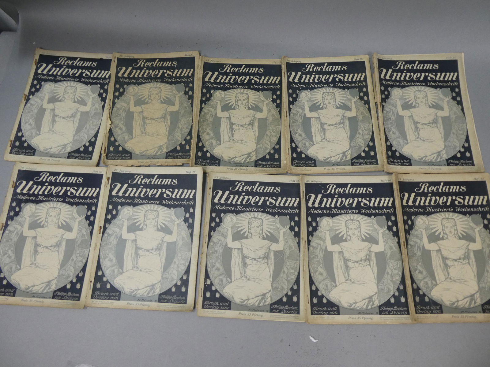 Lot 10 c1913 Reclams Universam German WWI Era Magazines (1 of 10)