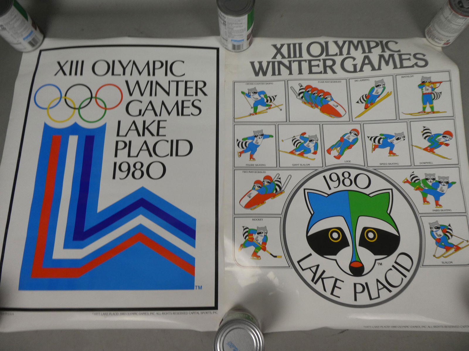 Set 2 NOS 1980 Lake Placid XIII Olympic Winter Games Posters (1 of 7)