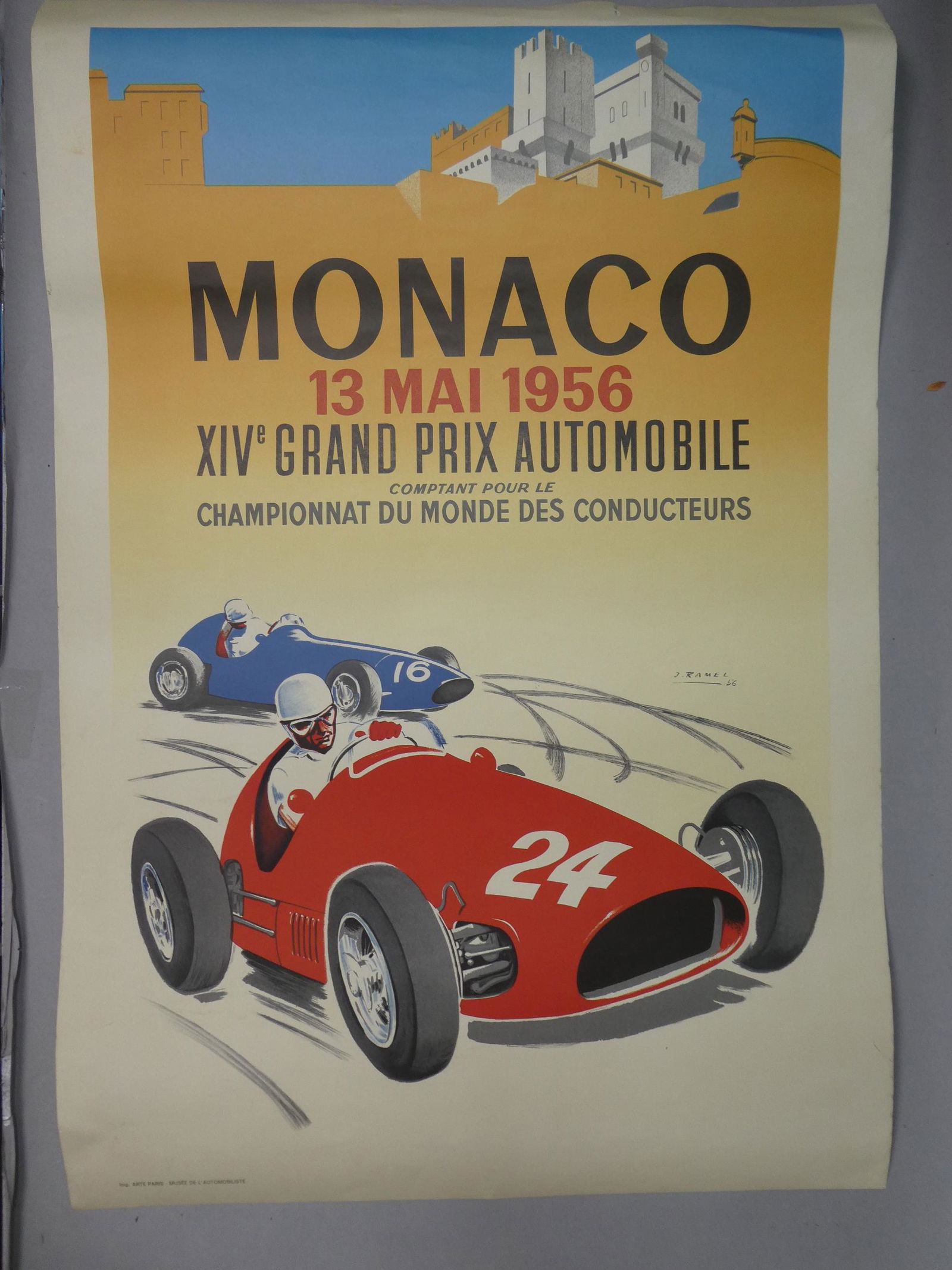 Repro 1956 Monaco  XIV Grand Prix Automobile Poster (1 of 9)