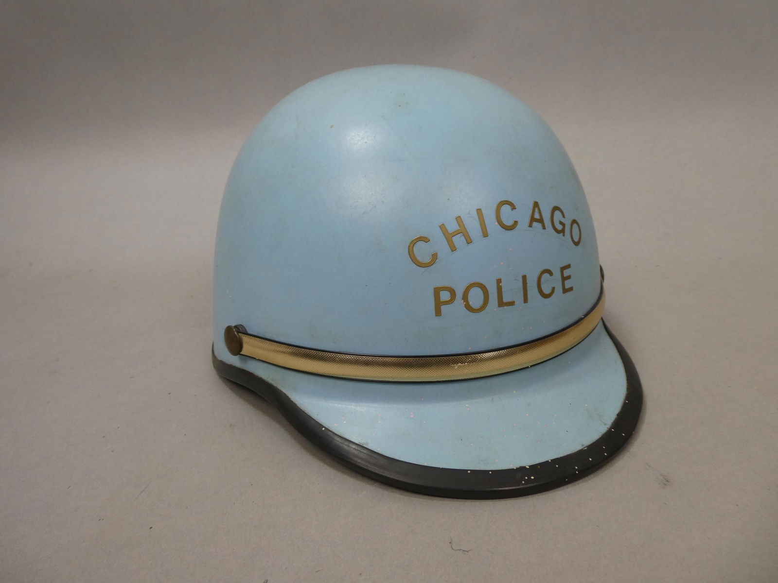 Vintage Chicago Police Light Blue Riot Or Motorcycle Helmet (1 of 6)