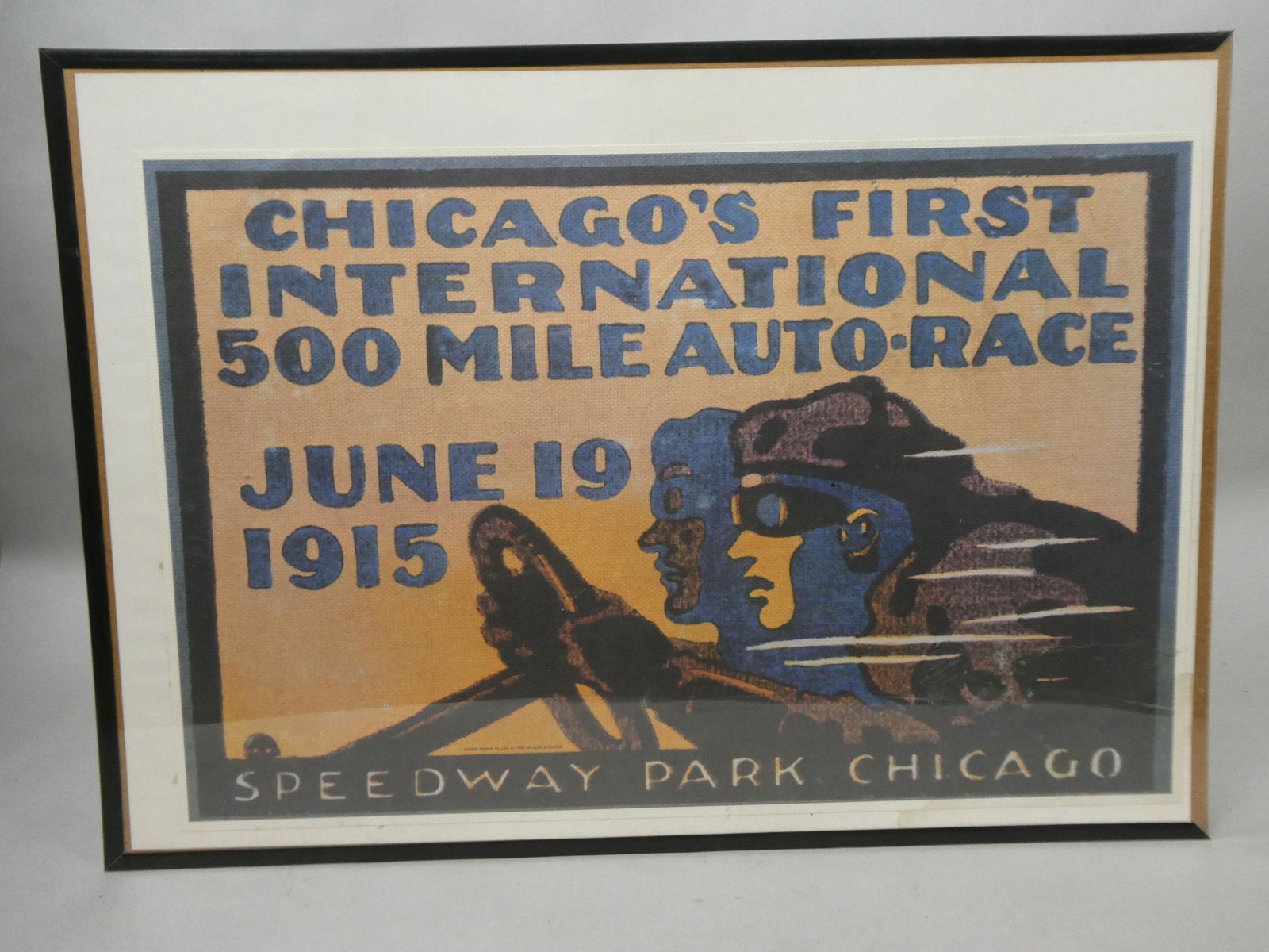1996 Chicago's First International 500 Mile Auto Race Print from Postage Stamp (1 of 9)