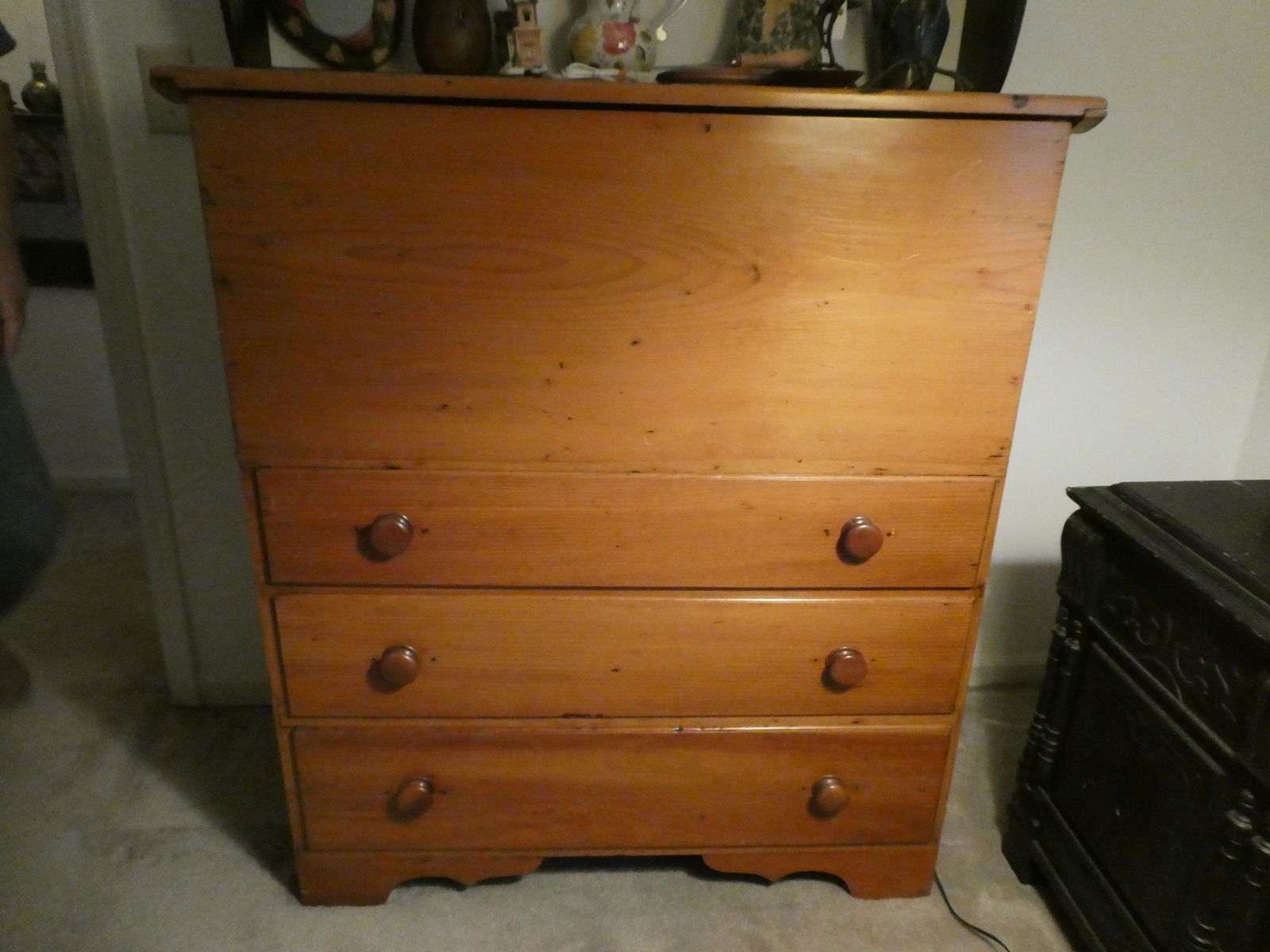 Antique Primitive Pine Dresser Chest (1 of 7)