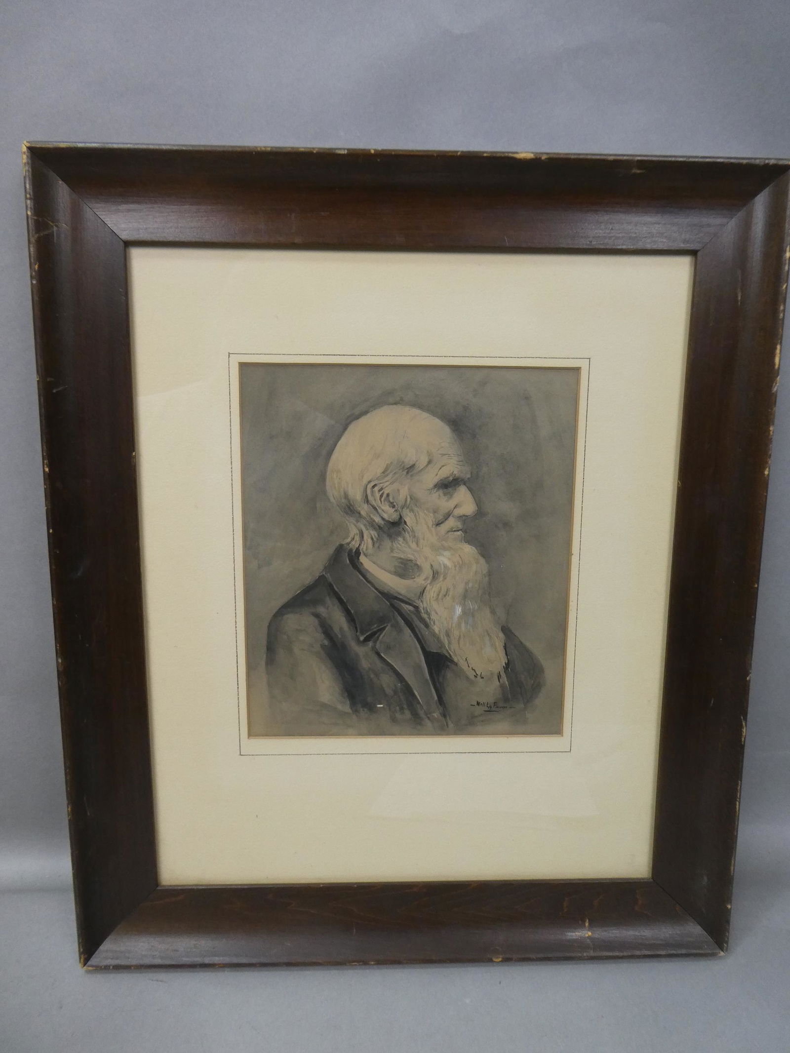 Will La Favor Old Man Portrait Watercolor Painting (1 of 9)