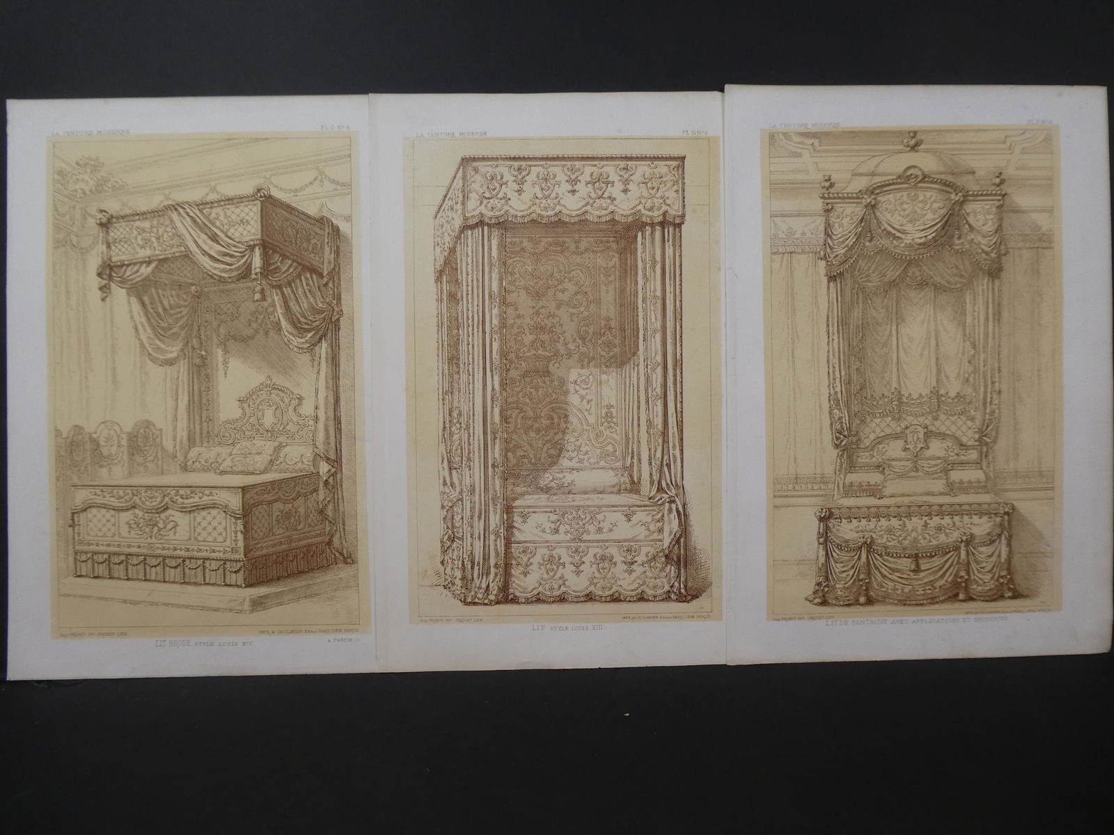 Lot 3 c1900 Fancy Beds Lithos Creuset & Claesen (1 of 9)